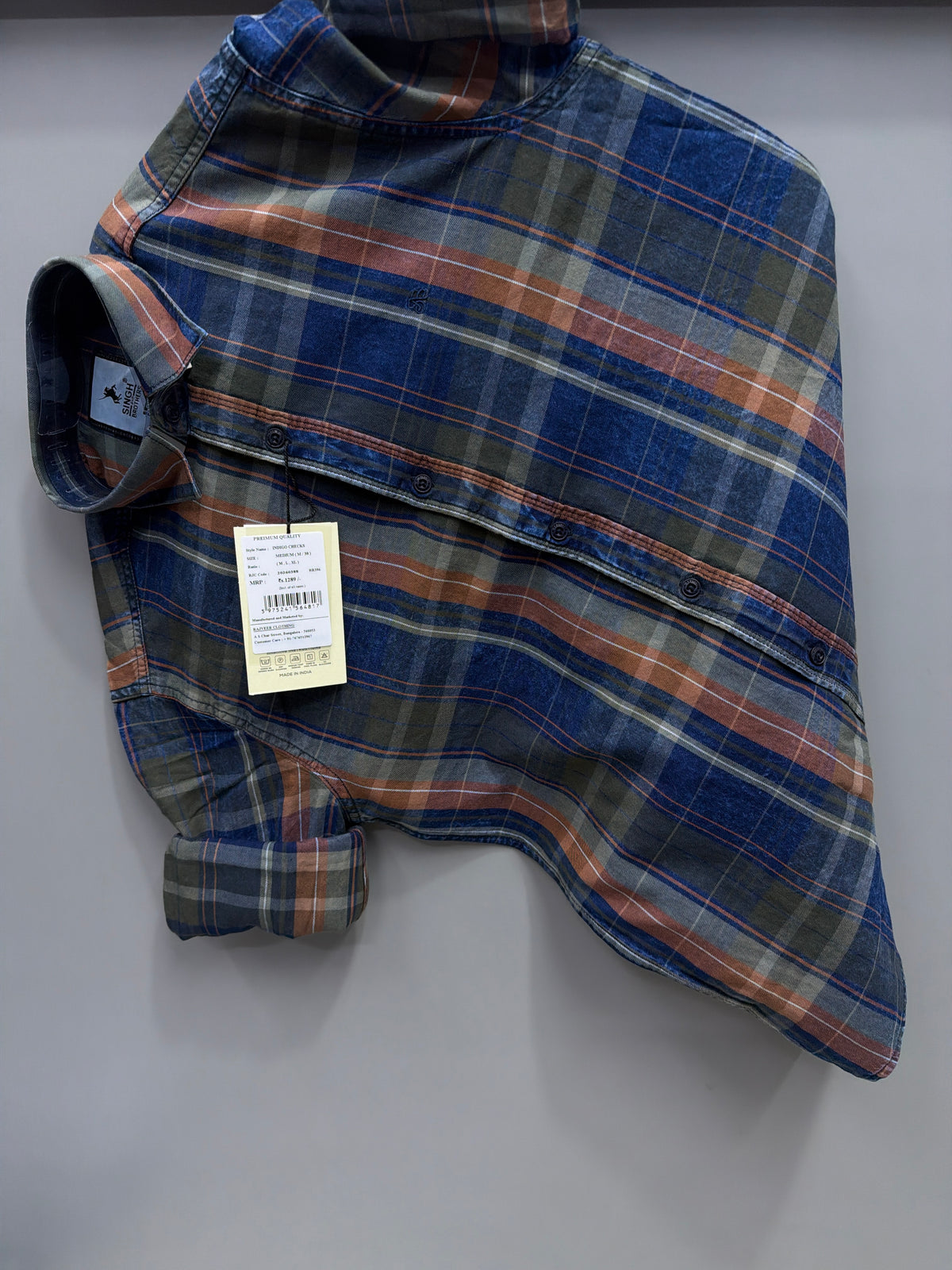 Indigo check Shirt