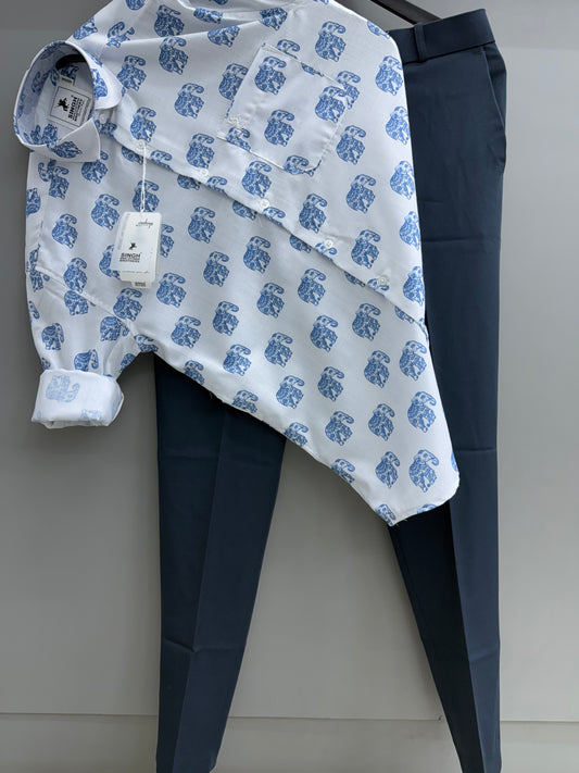 Printed Shirt with Trouser Pant (Combo)
