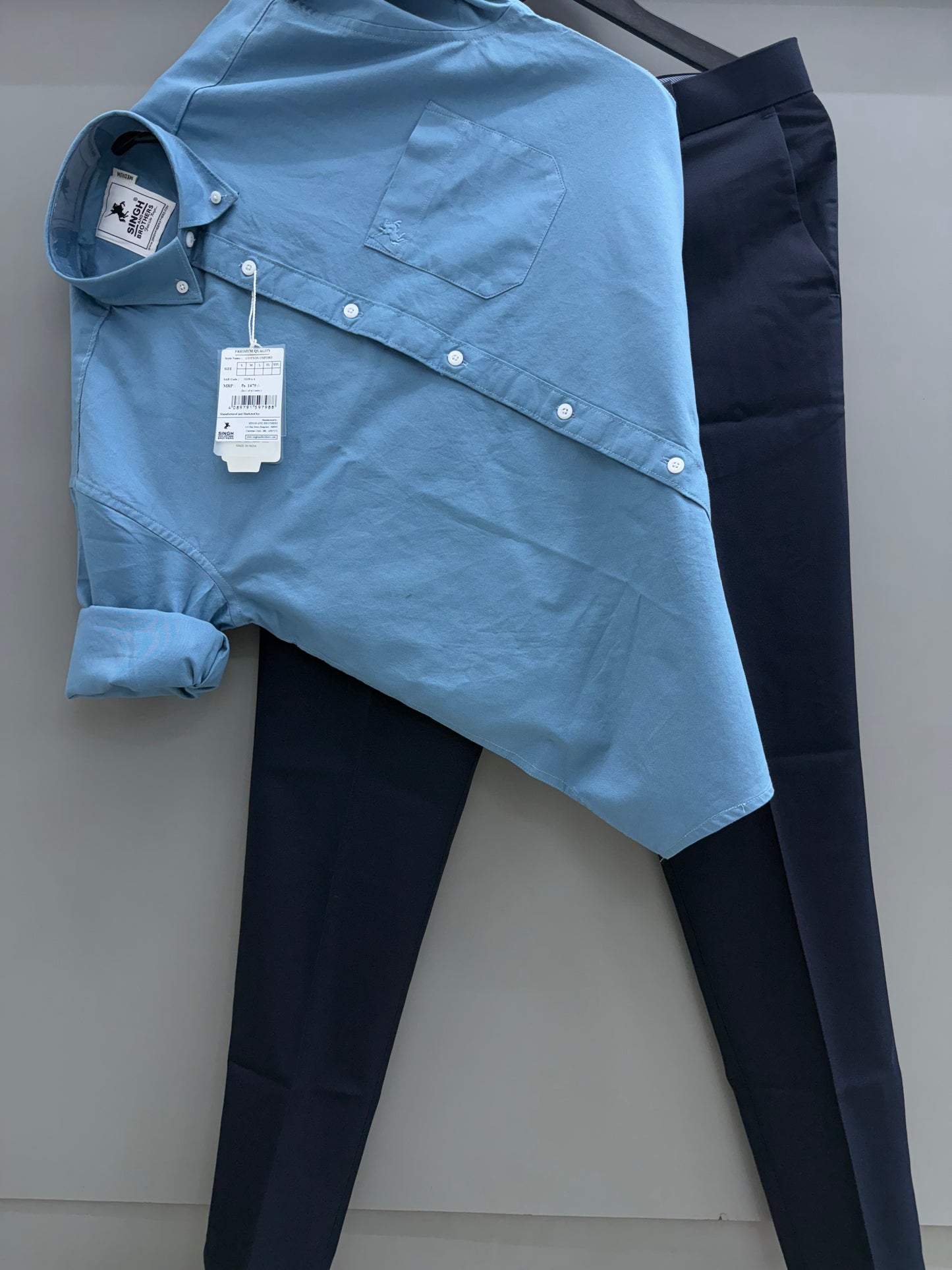 Cotton Oxford Shirt With Trouser (Combo)