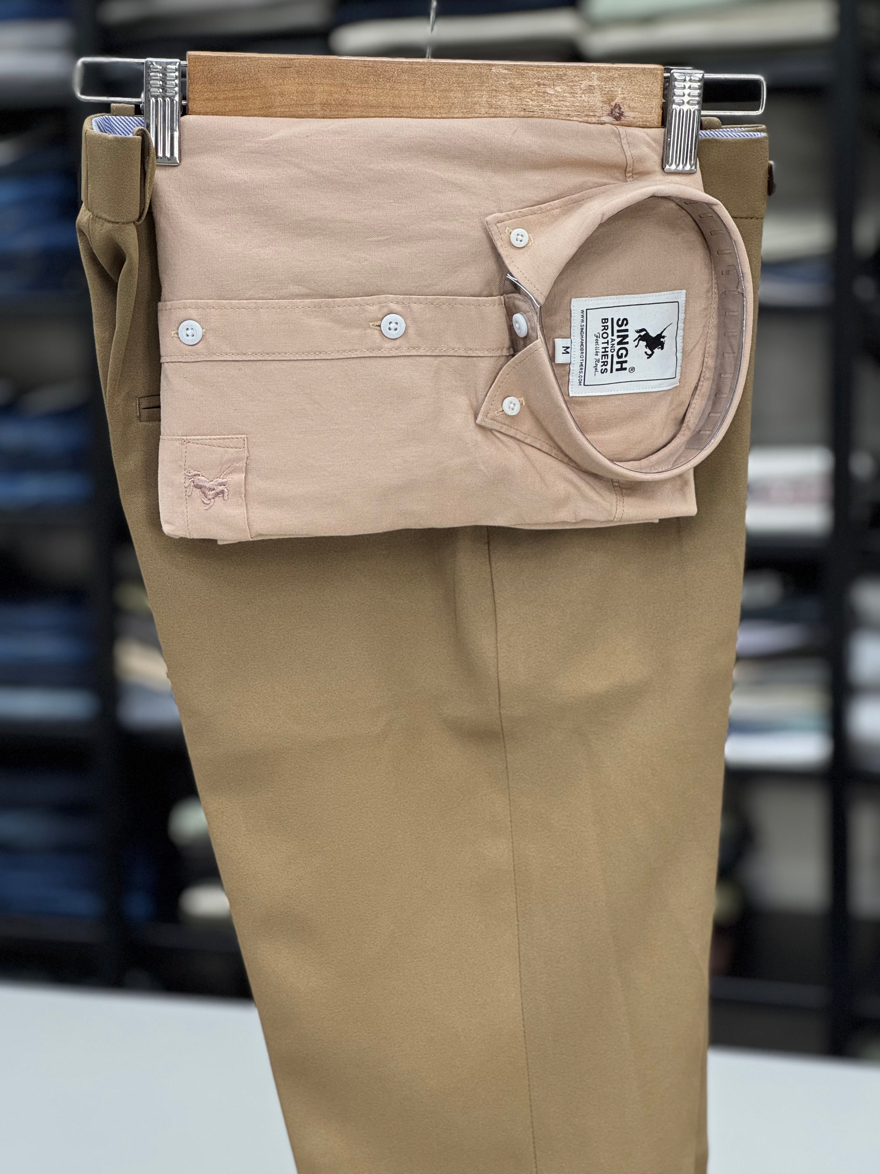 Cotton Oxford Shirt With Formal Pant