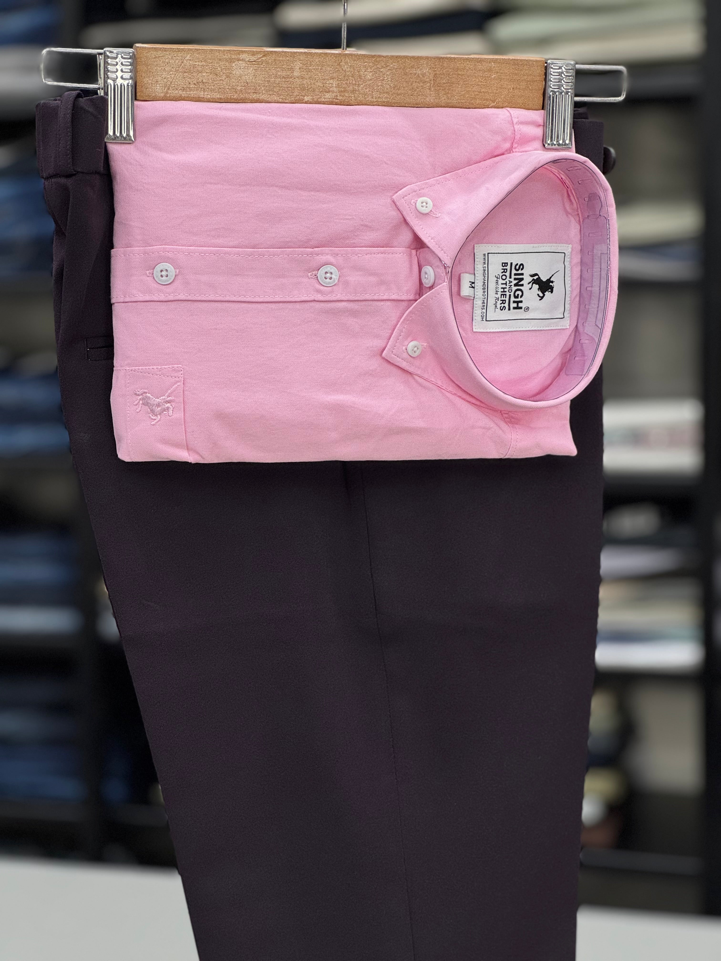 Cotton Oxford Shirt With Formal Pant
