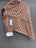 printed shirt brown  circle