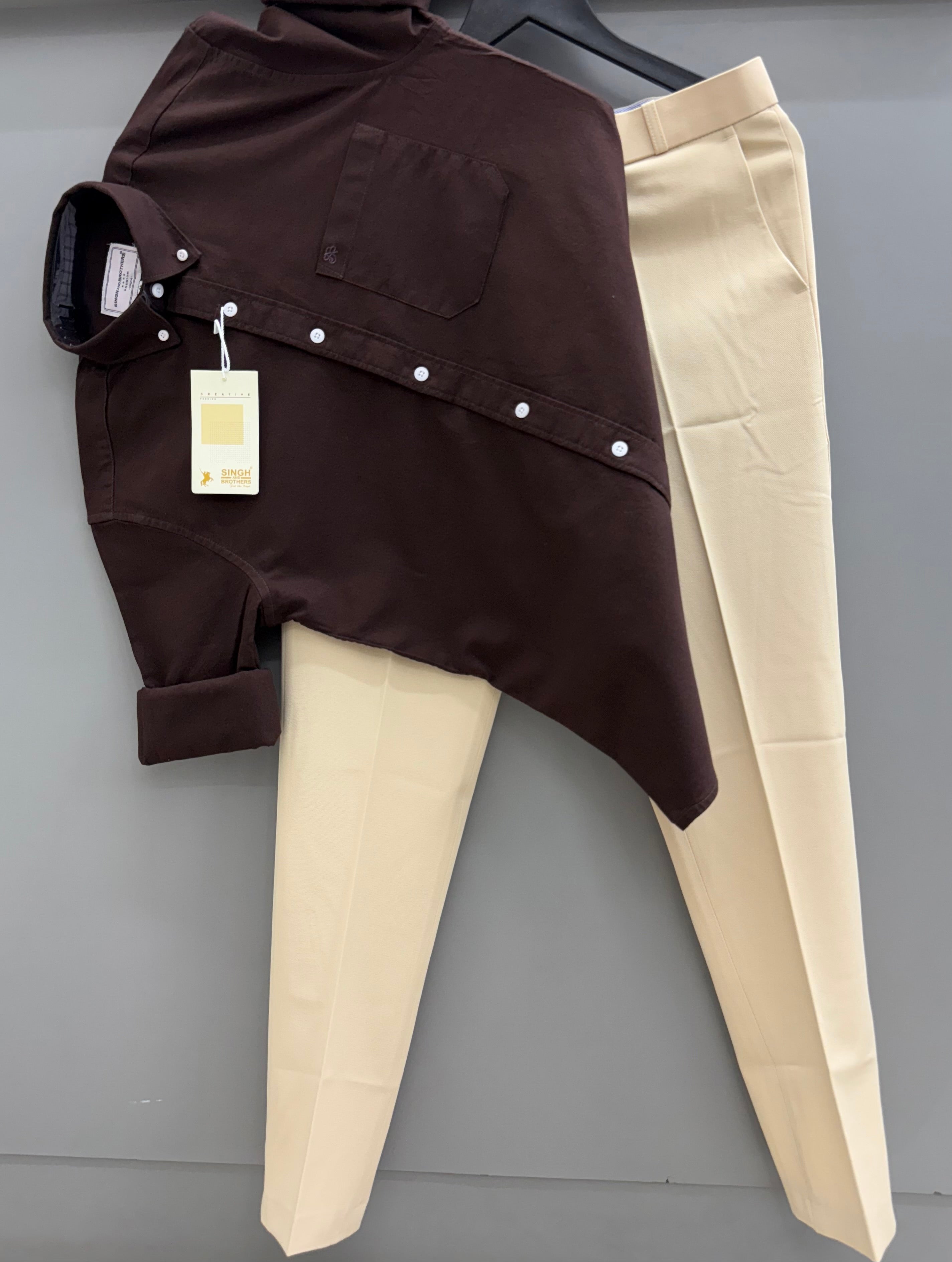 Cotton Oxford Shirt With Formal Pant