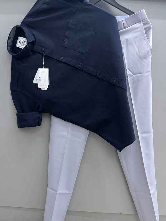 Cotton Oxford Shirt With Trouser (Combo)