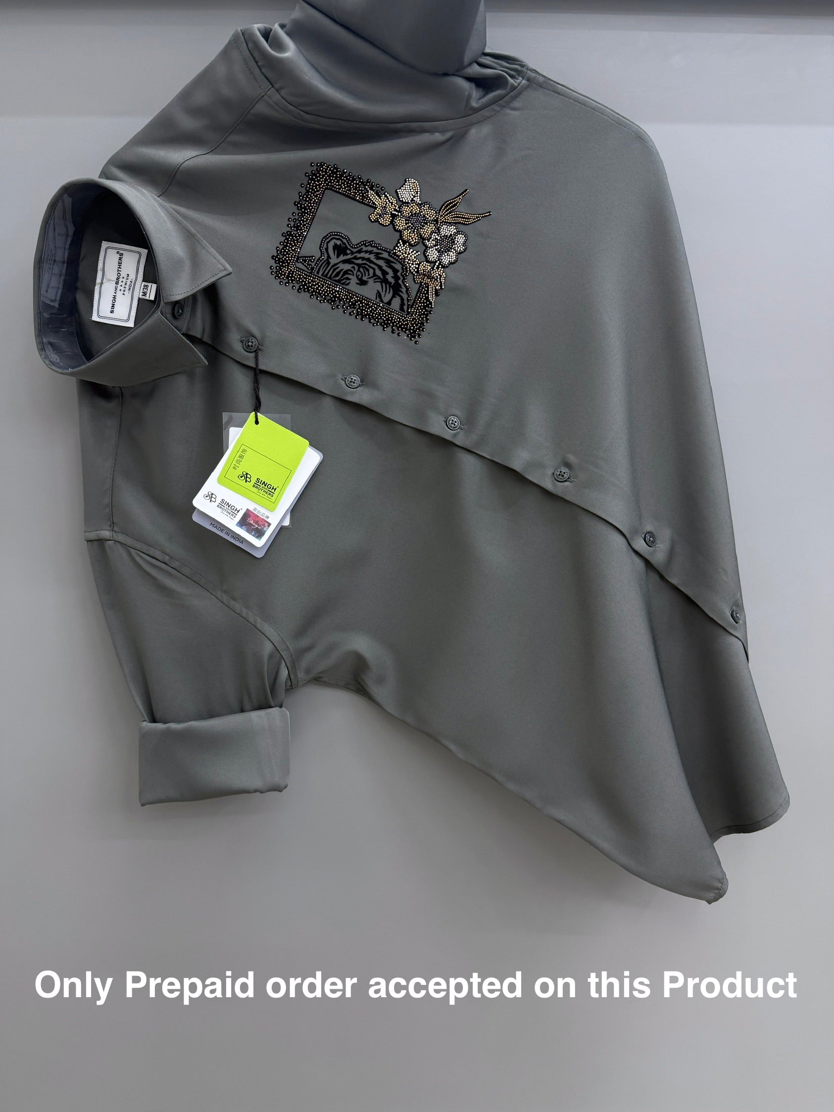 STONE WORK SHIRT - ( Normal wash )