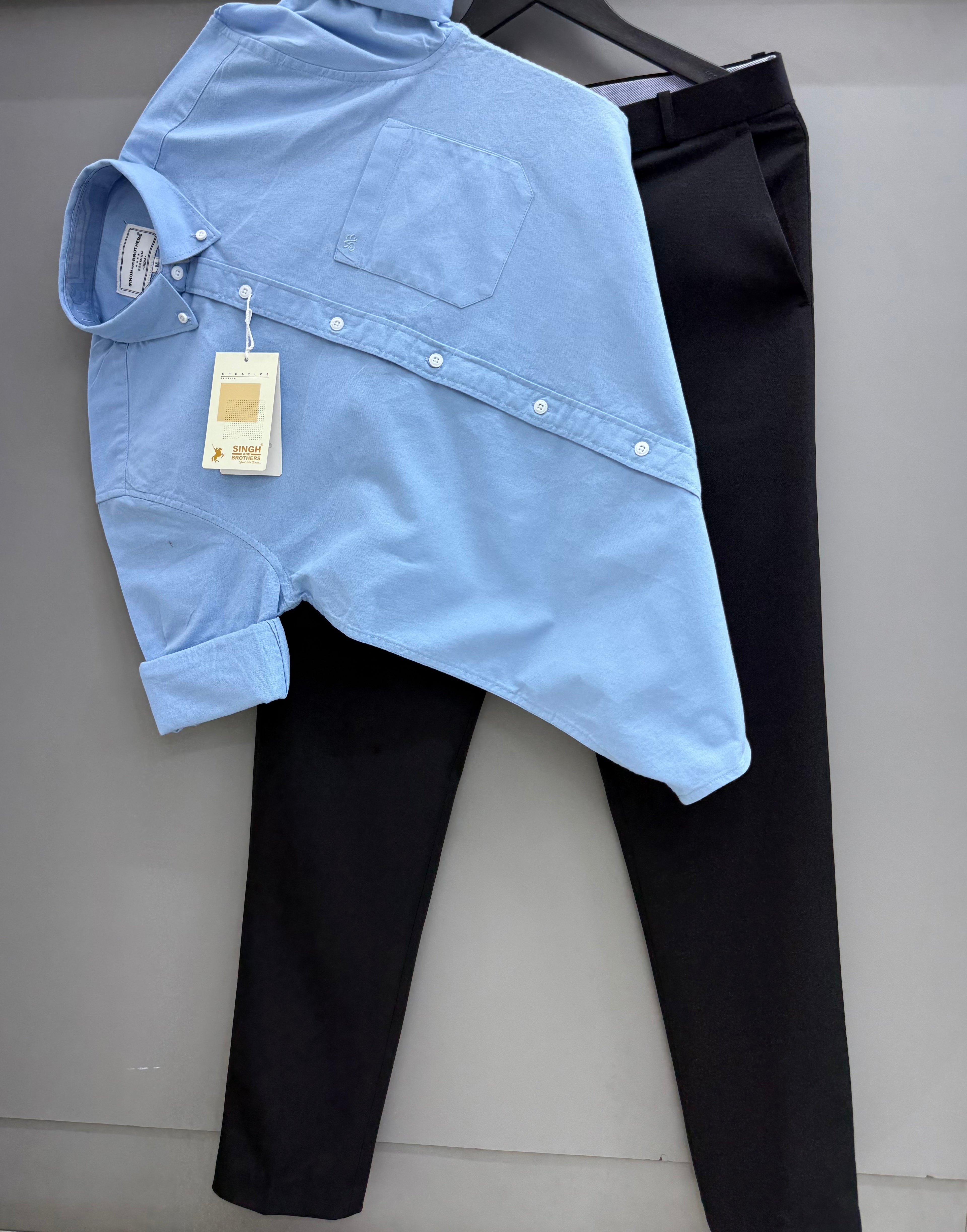 Cotton Oxford Shirt With Formal Pant