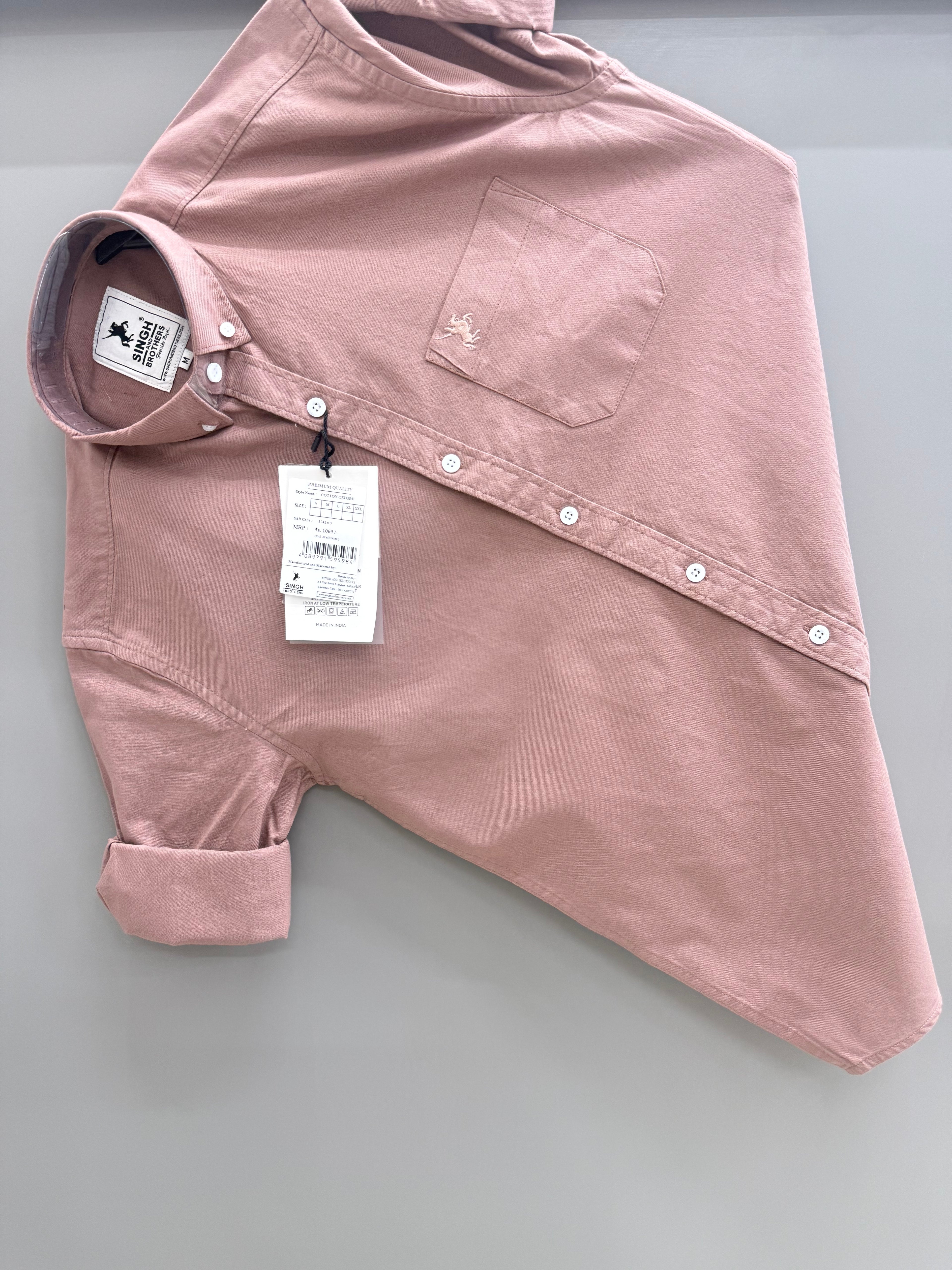 Cotton Oxford BD- Dusty Rose