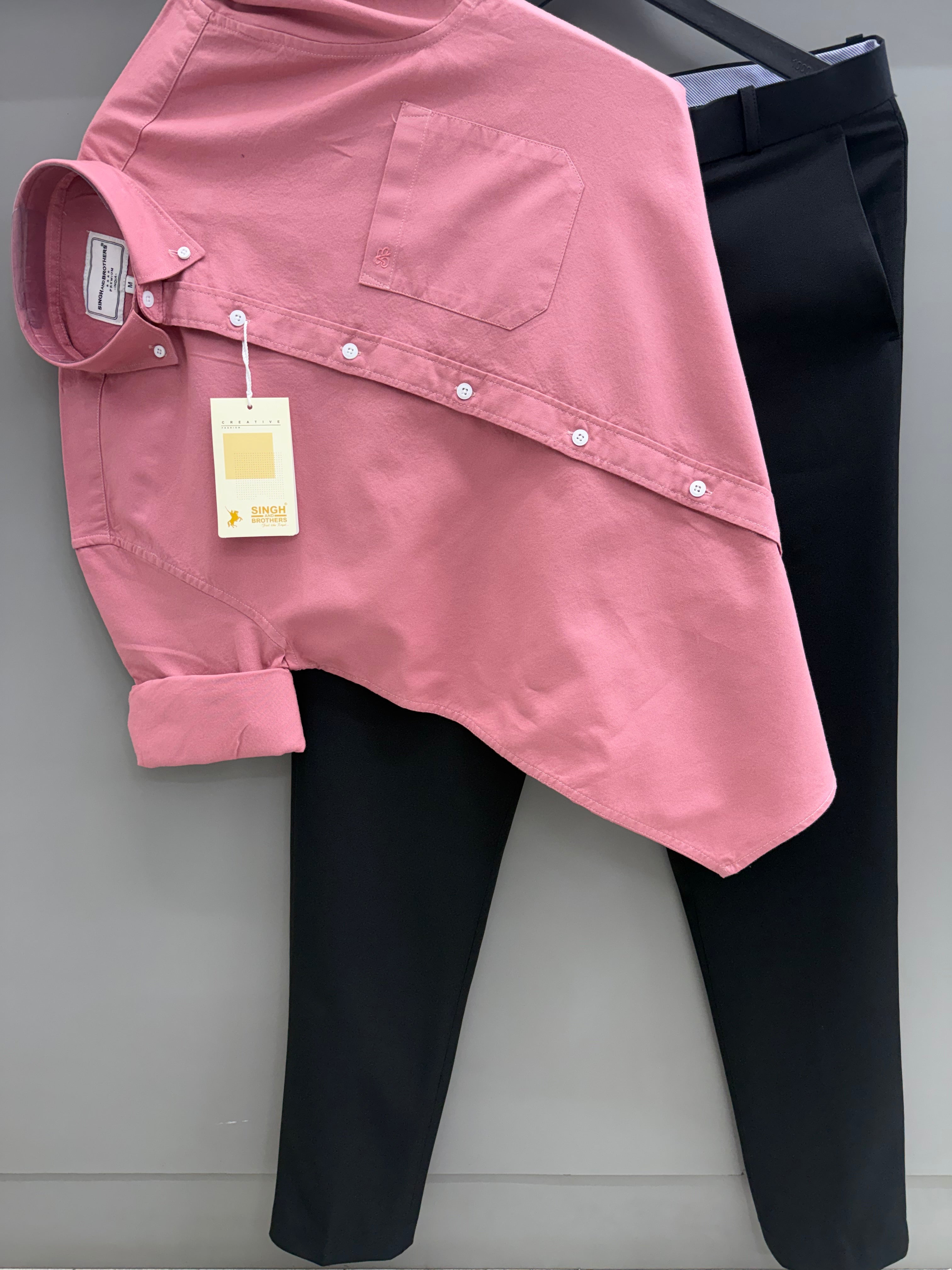 Cotton Oxford Shirt With Formal Pant