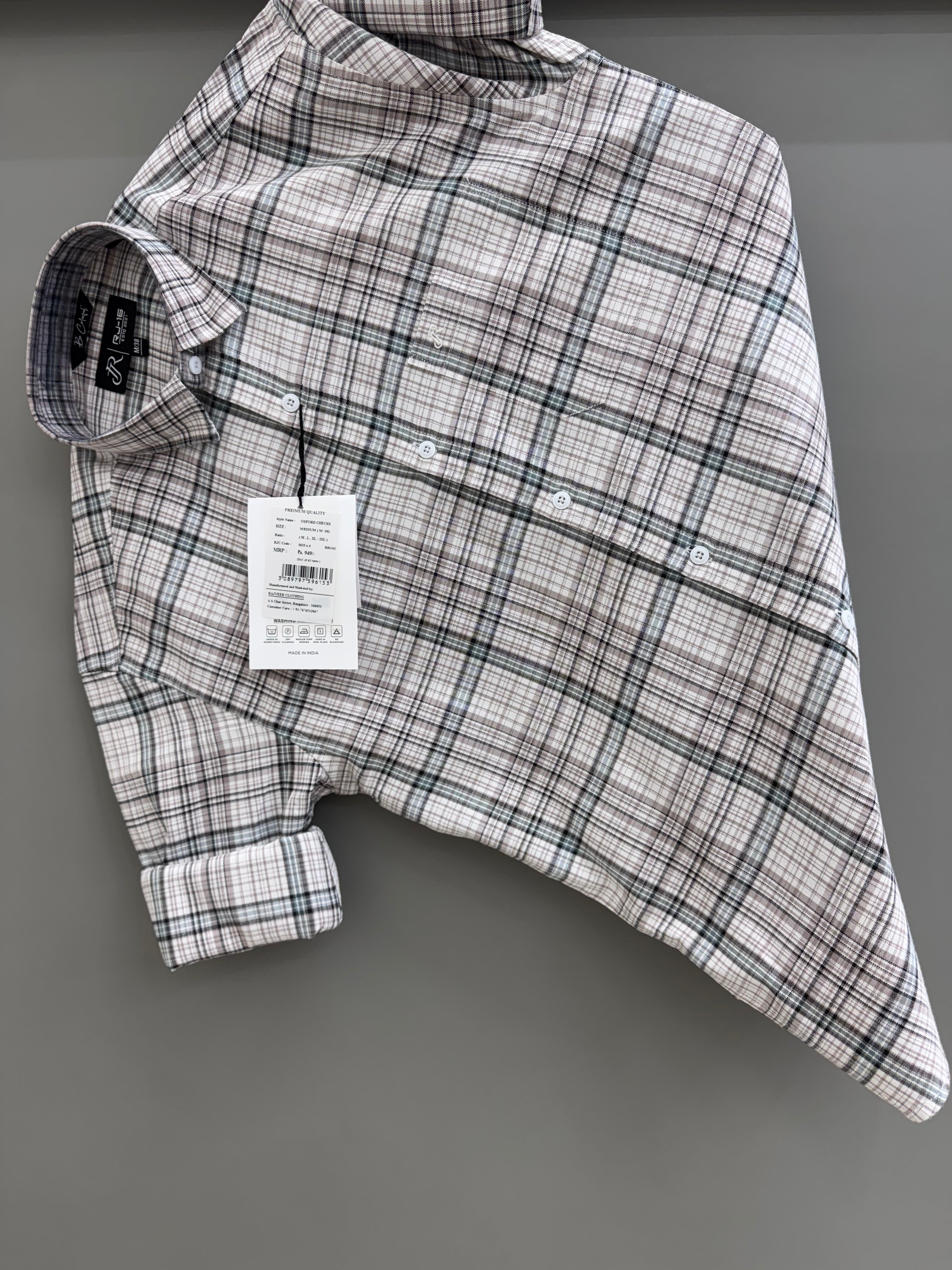 Pink check shirt