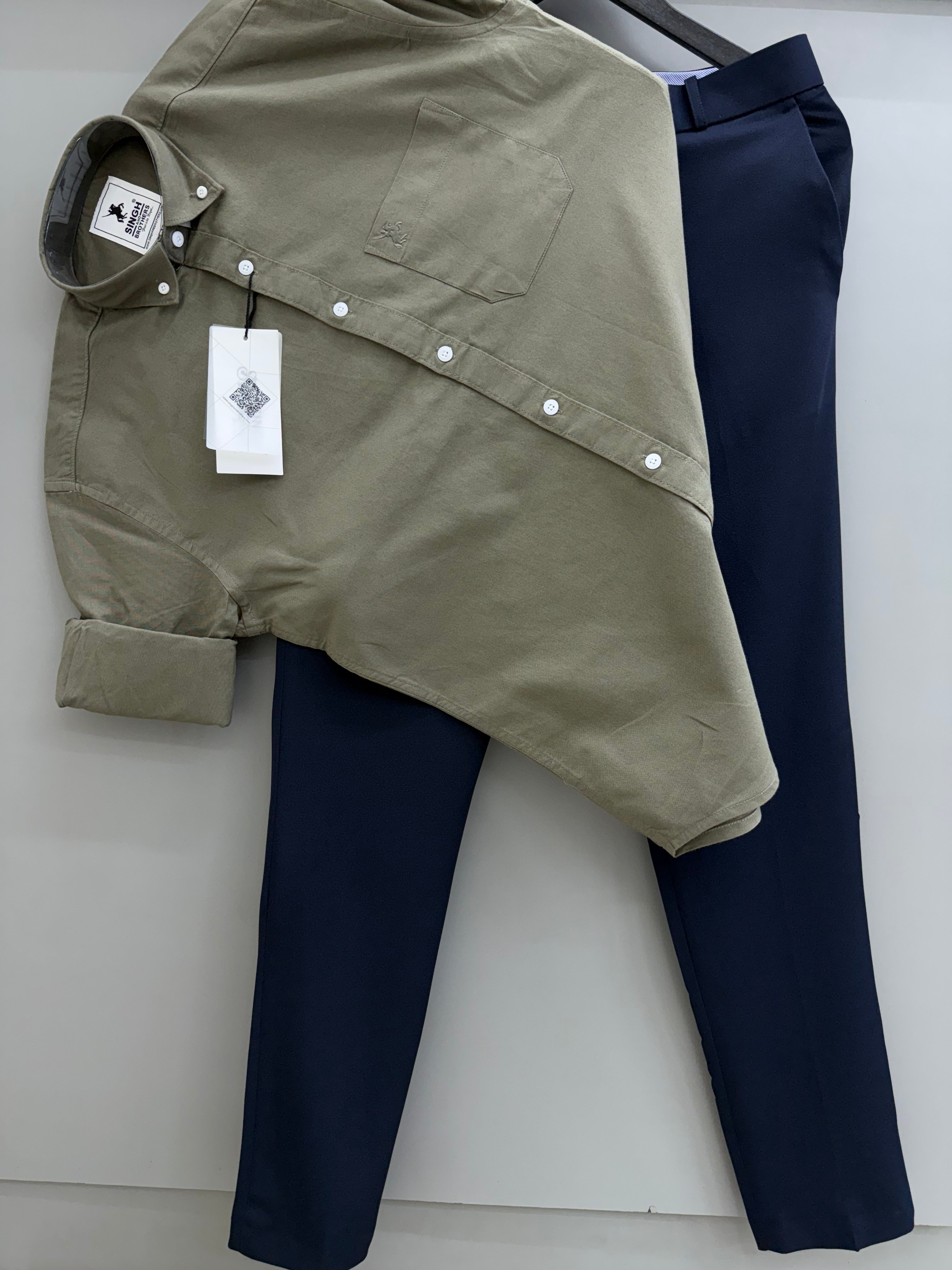 Cotton Oxford Shirt With Formal Pant