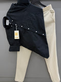 Cotton oxford shirt with formal pant