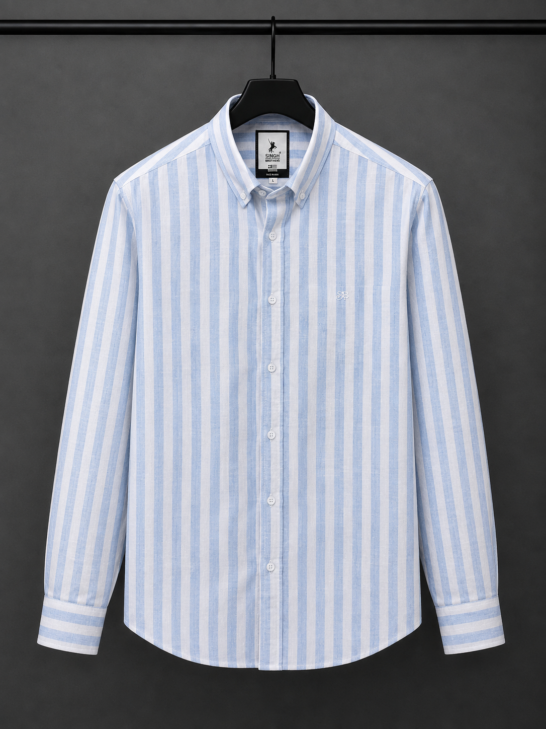 Linen strip shirt