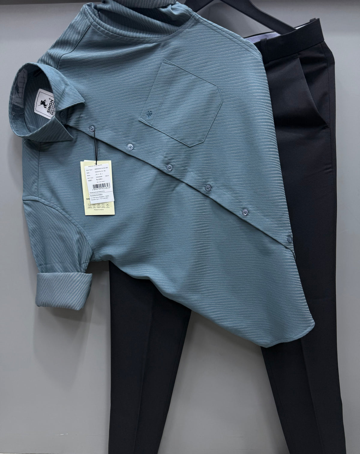 Jacquard Shirt With Trouser pant