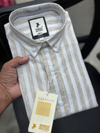 Linen strip shirt