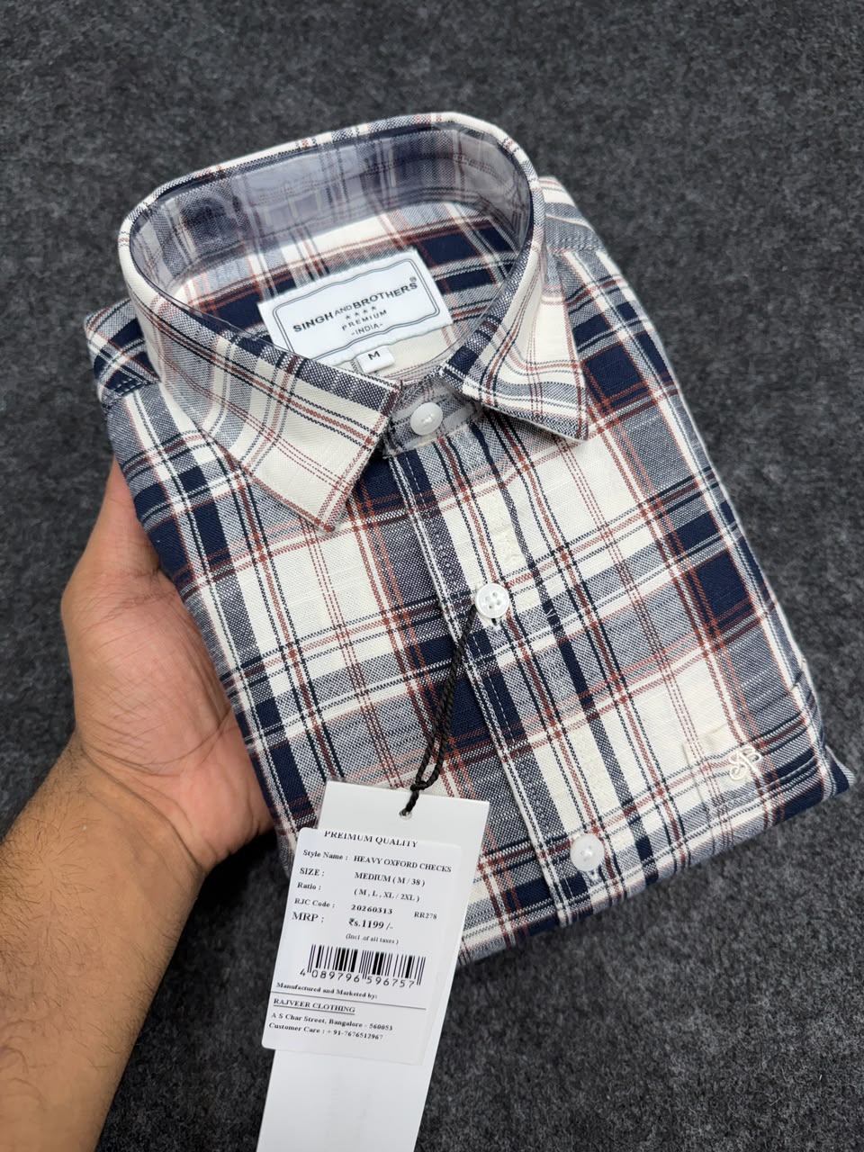Heavy Oxford check Shirt - 4