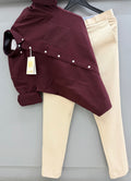 Cotton oxford shirt with formal pant