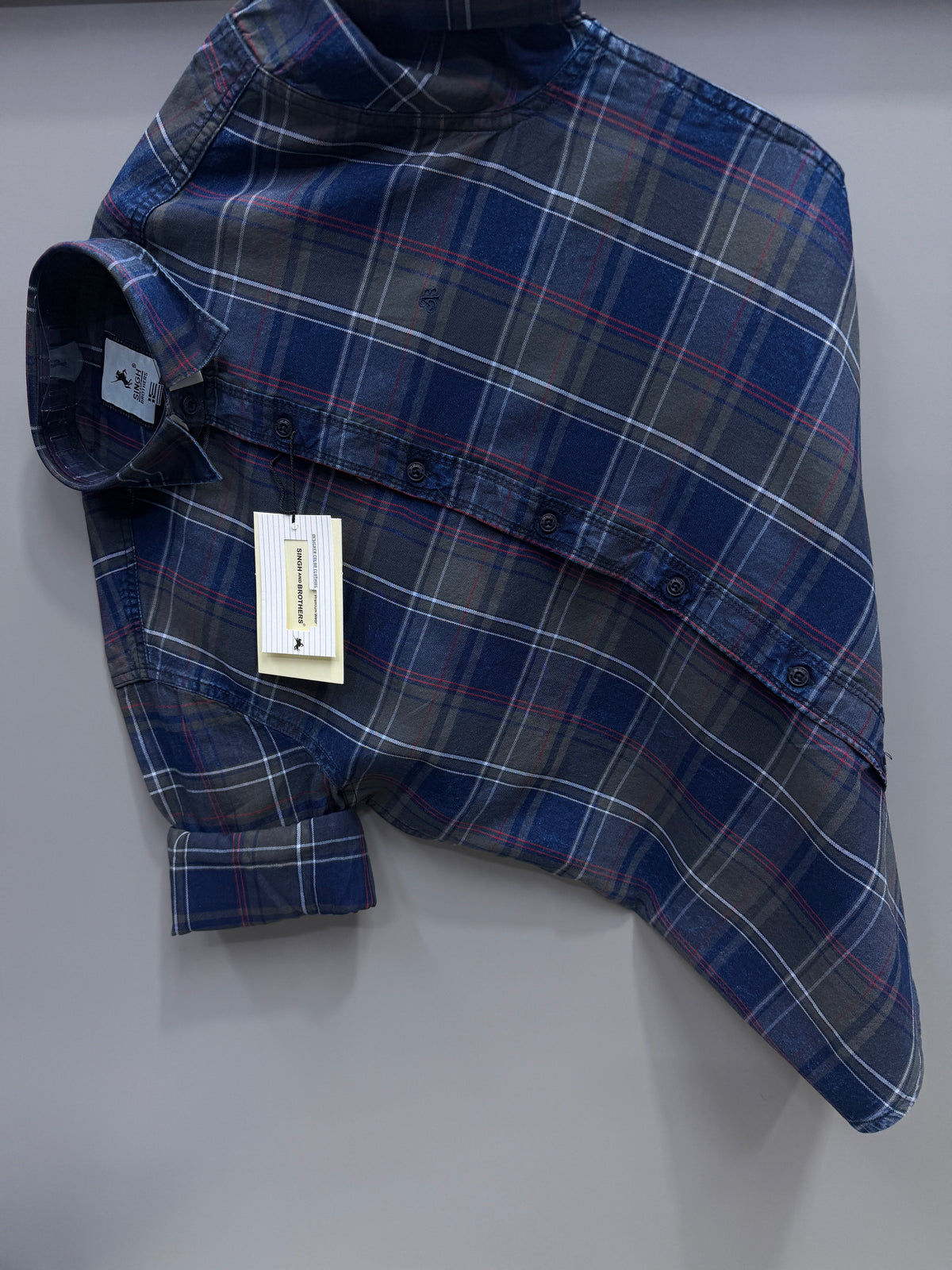 Indigo check Shirt