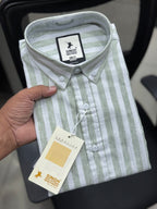 Linen strip shirt