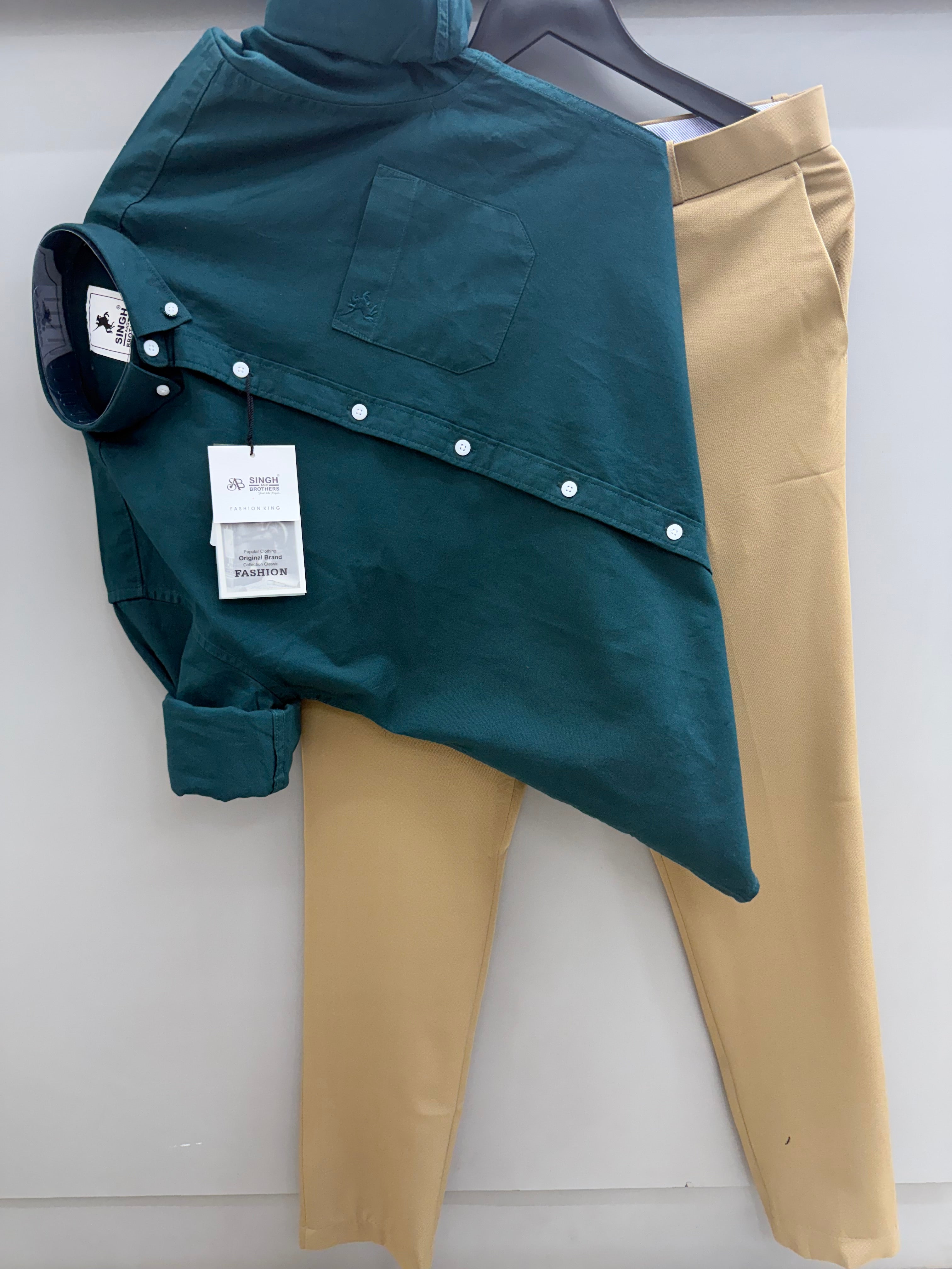 Cotton Oxford Shirt With Formal Pant