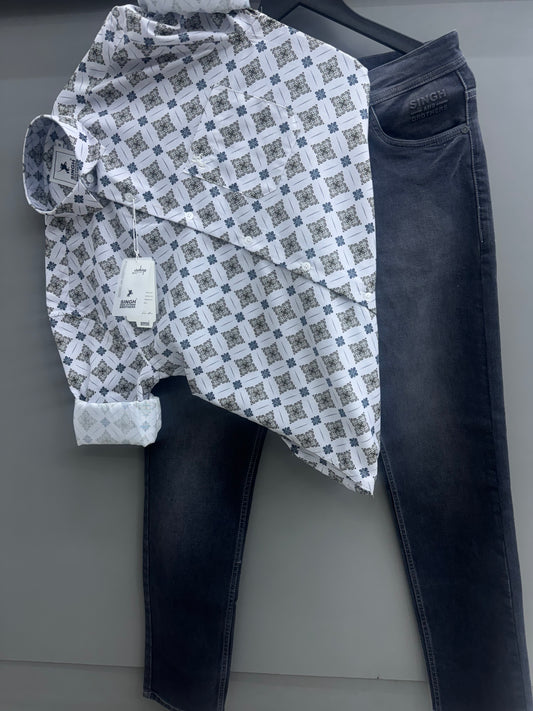 Printed Shirt with Denim jeans (Combo)