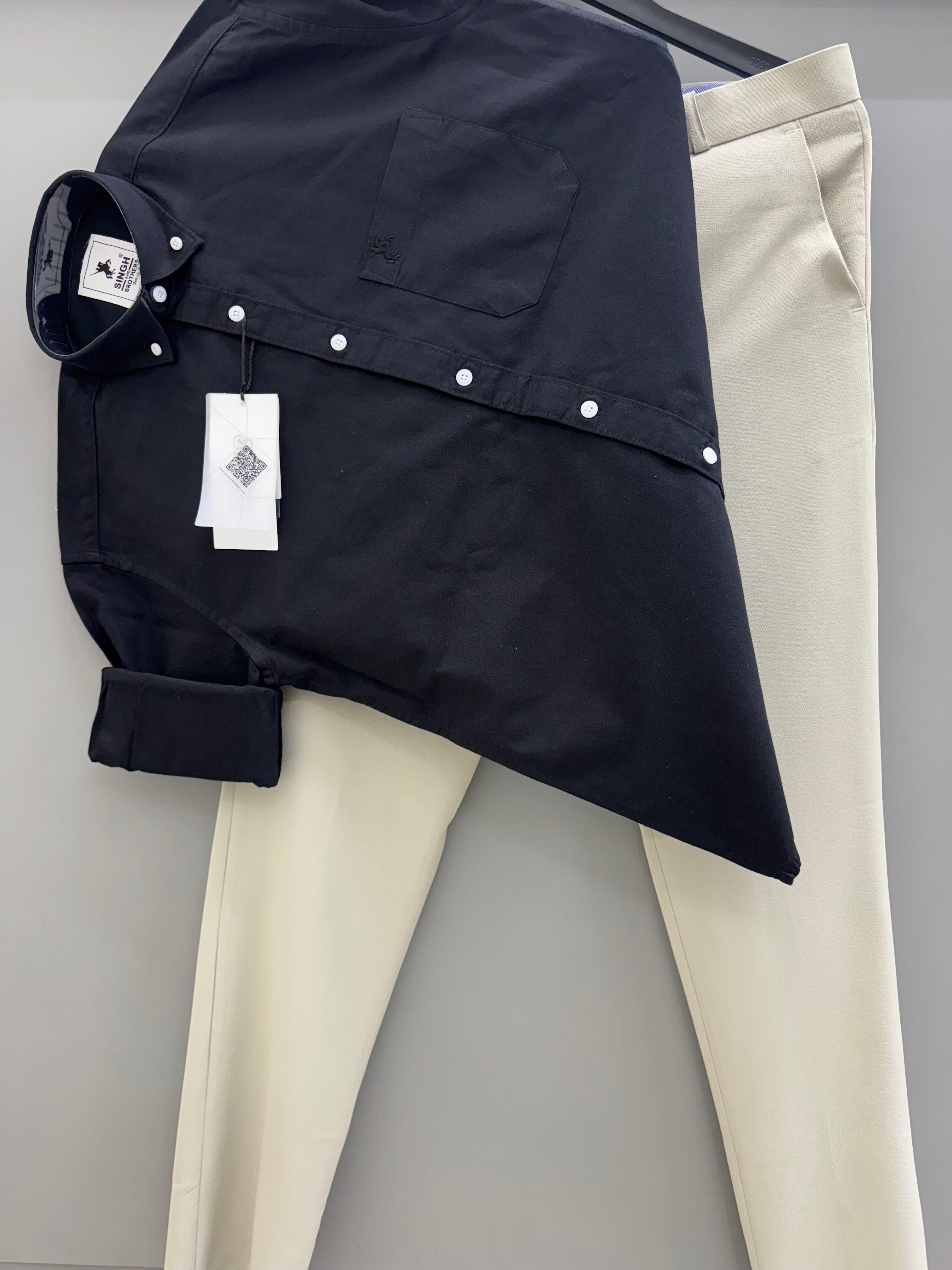 Cotton Oxford Shirt With Formal Pant