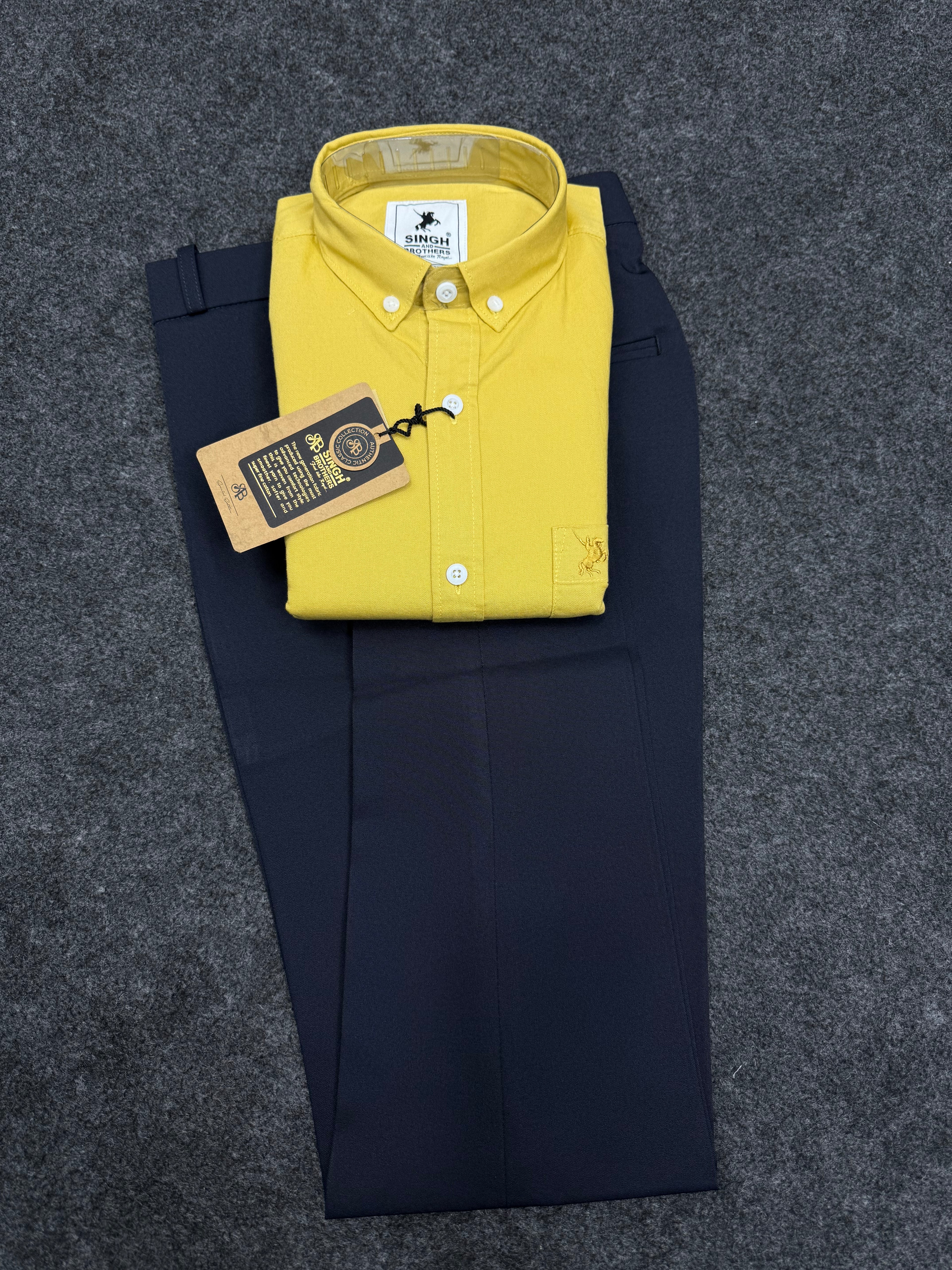 Cotton Oxford Shirt With Formal Pant