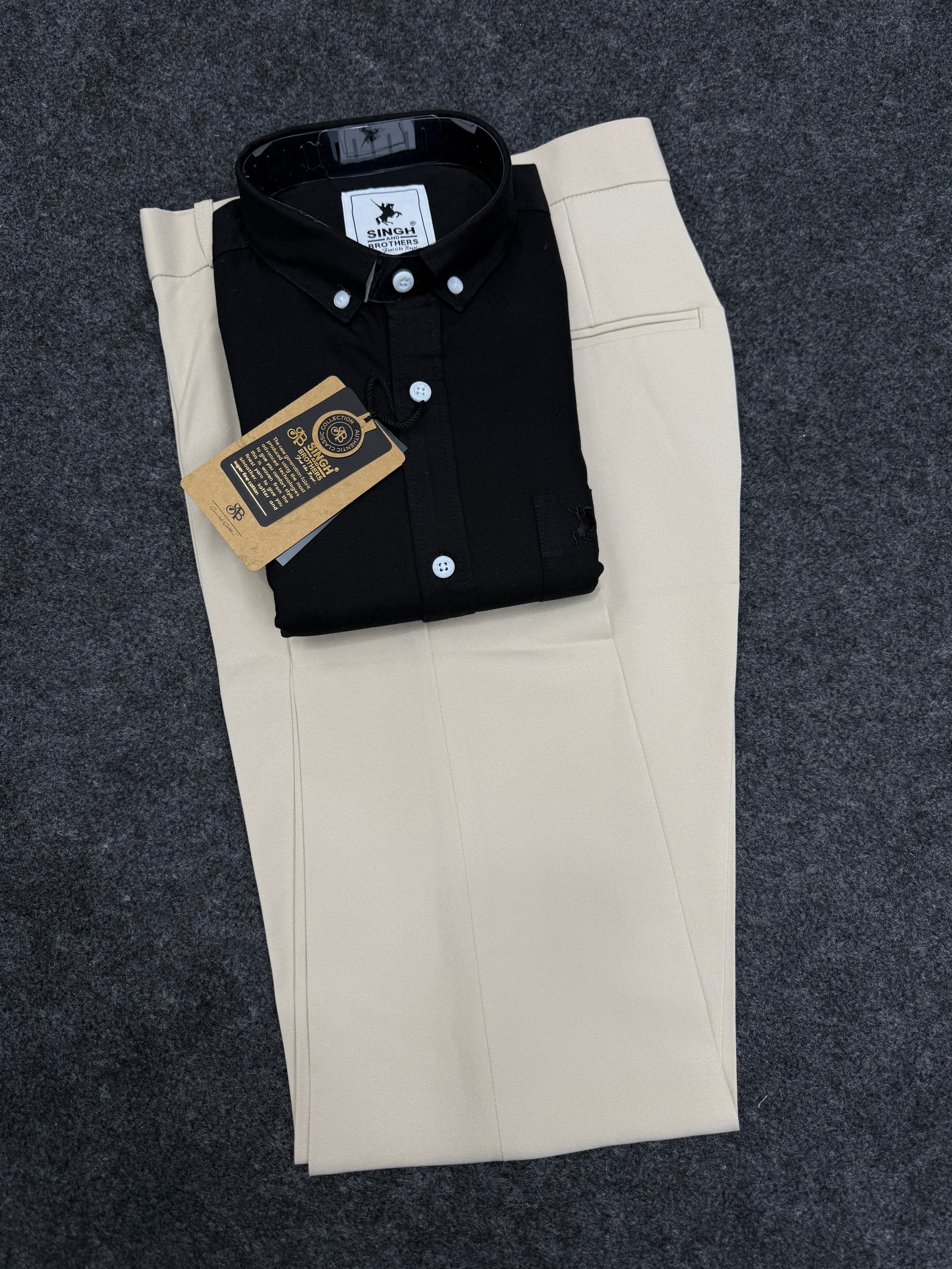 Cotton Oxford Shirt With Formal Pant