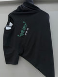 Drop Sholder Black Printed T-shirts