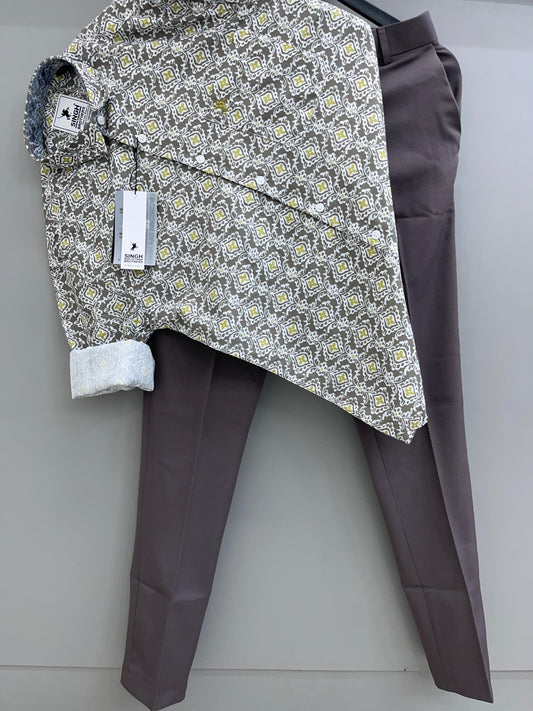 Printed Shirt with Trouser Pant (Combo)