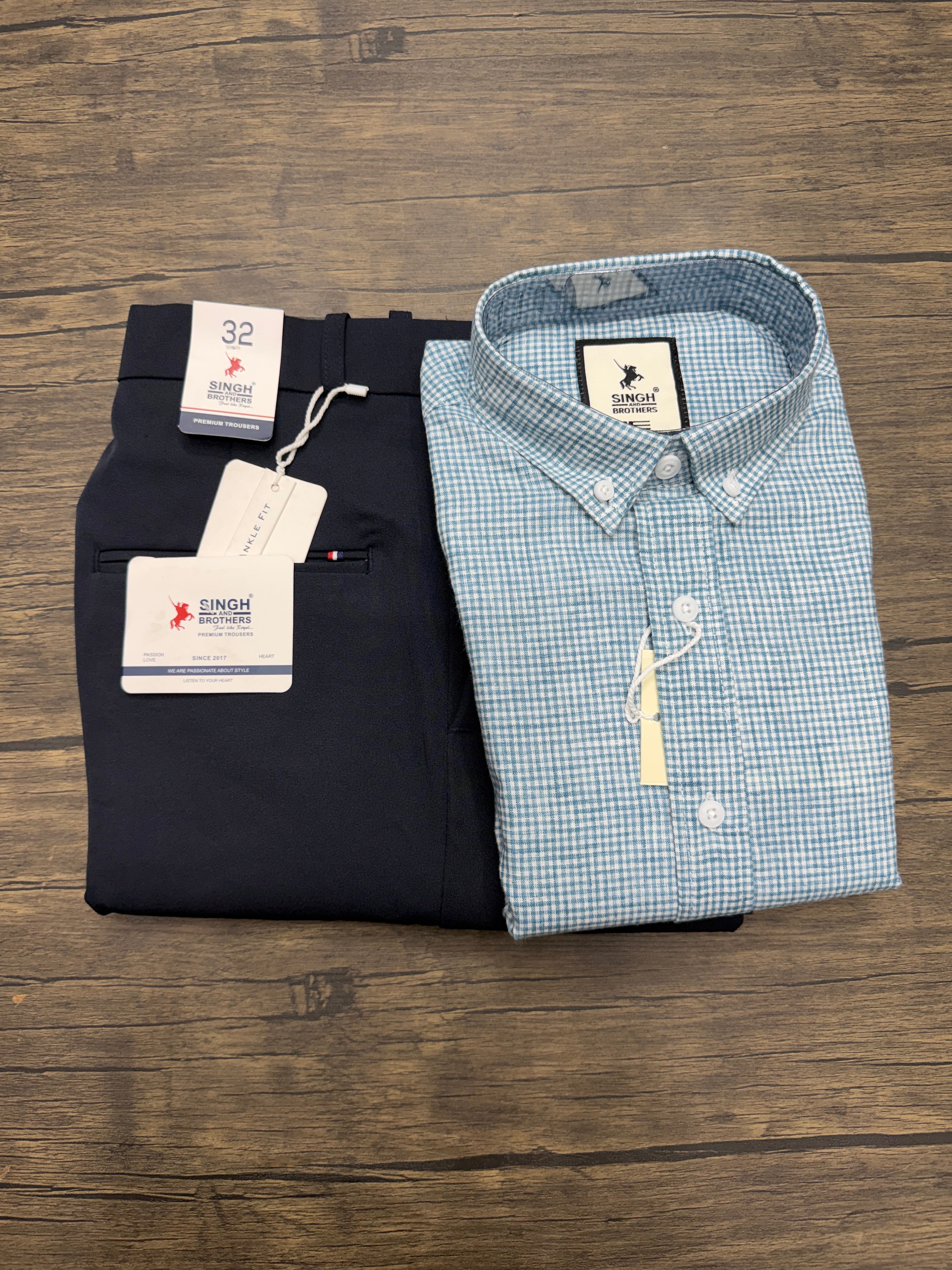 Official checks shirt with pant