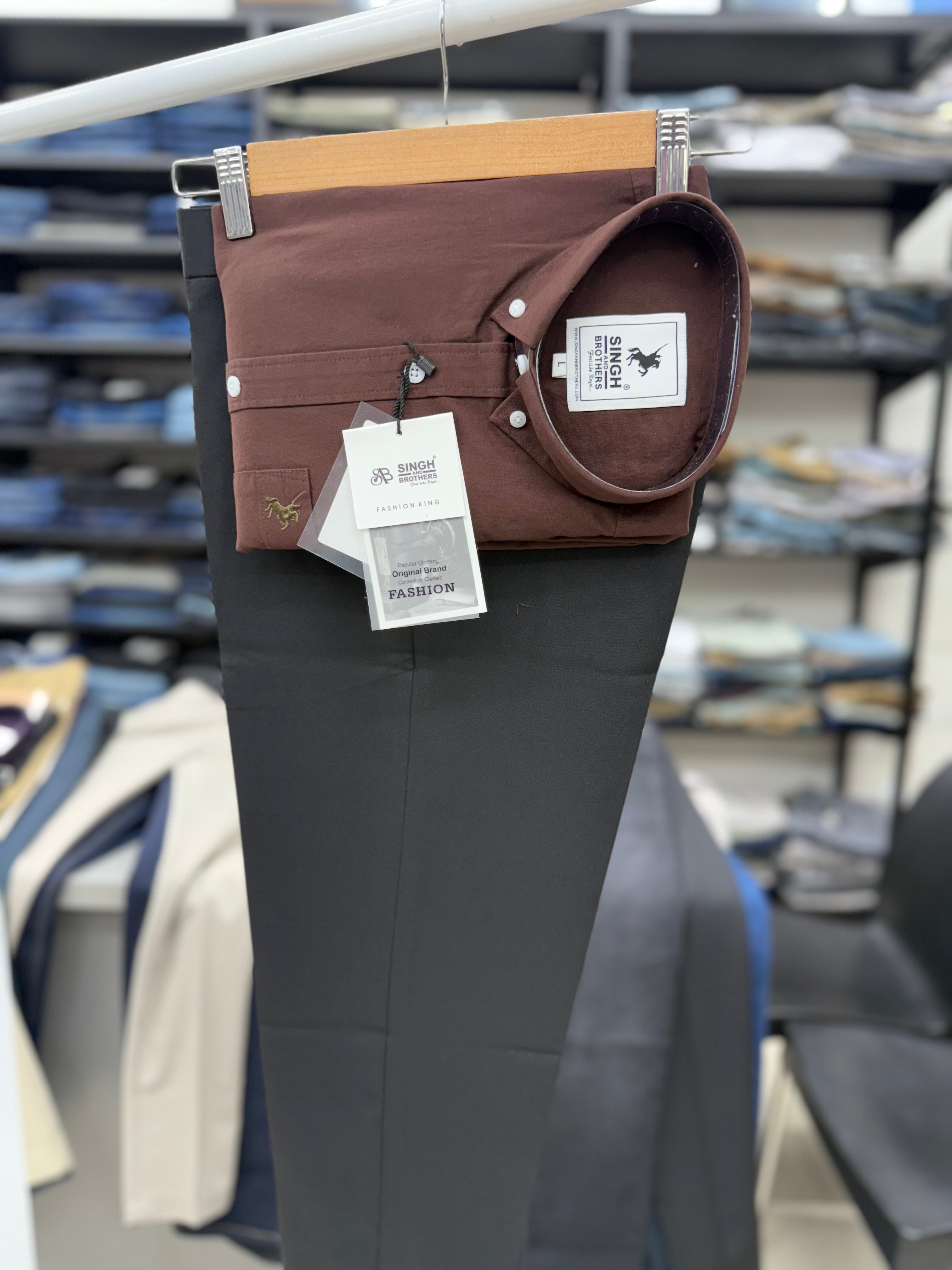 Cotton Oxford Shirt With Formal Pant