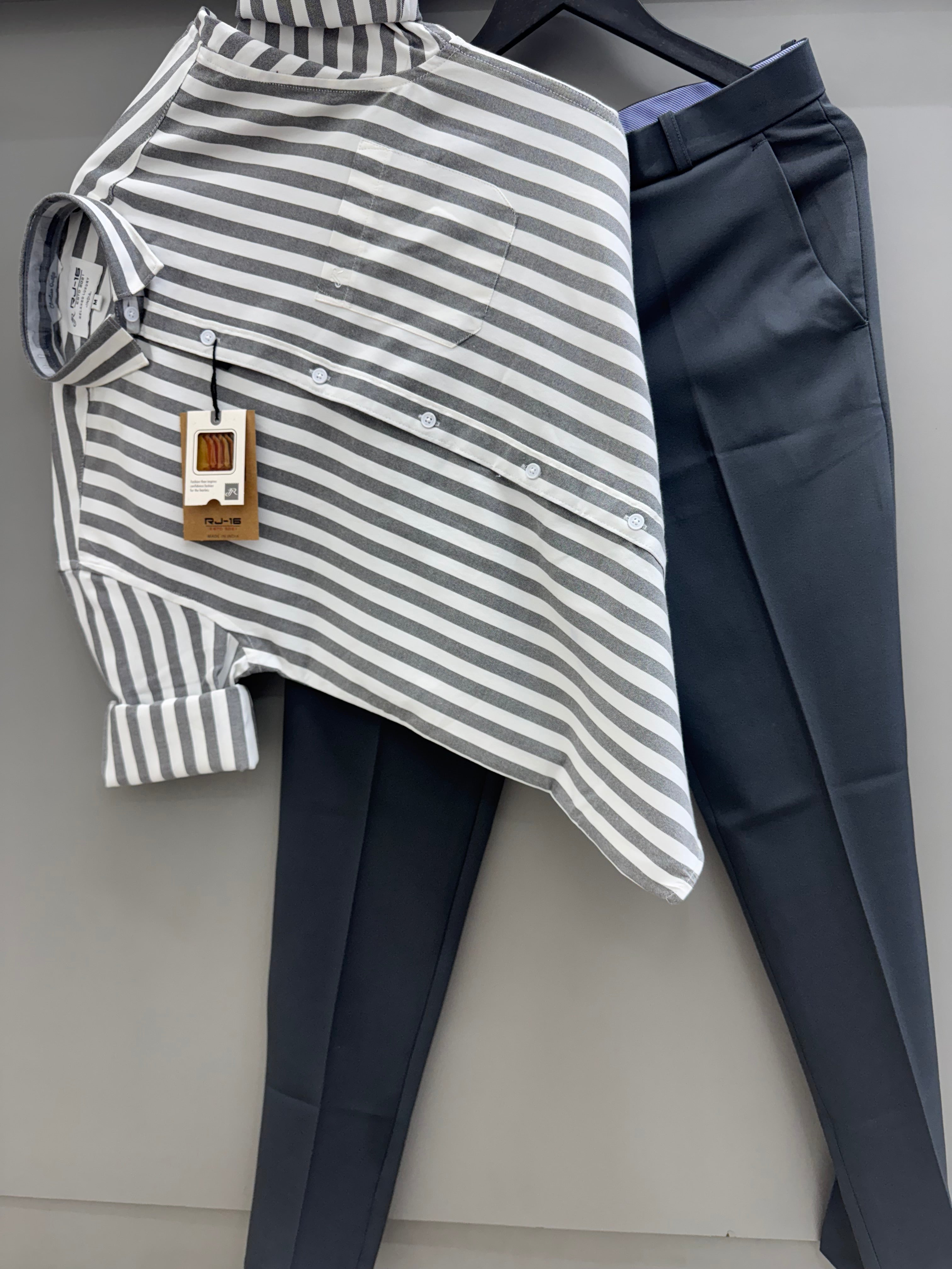 Strip Shirt With formal pant