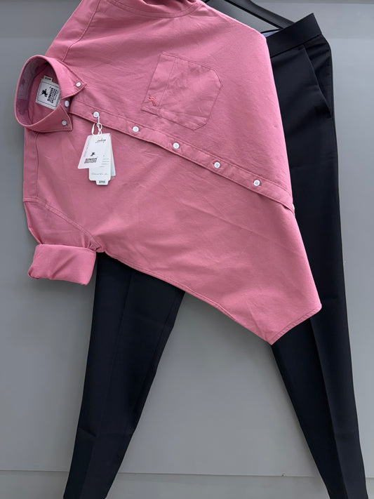 Cotton Oxford Shirt With Trouser (Combo)