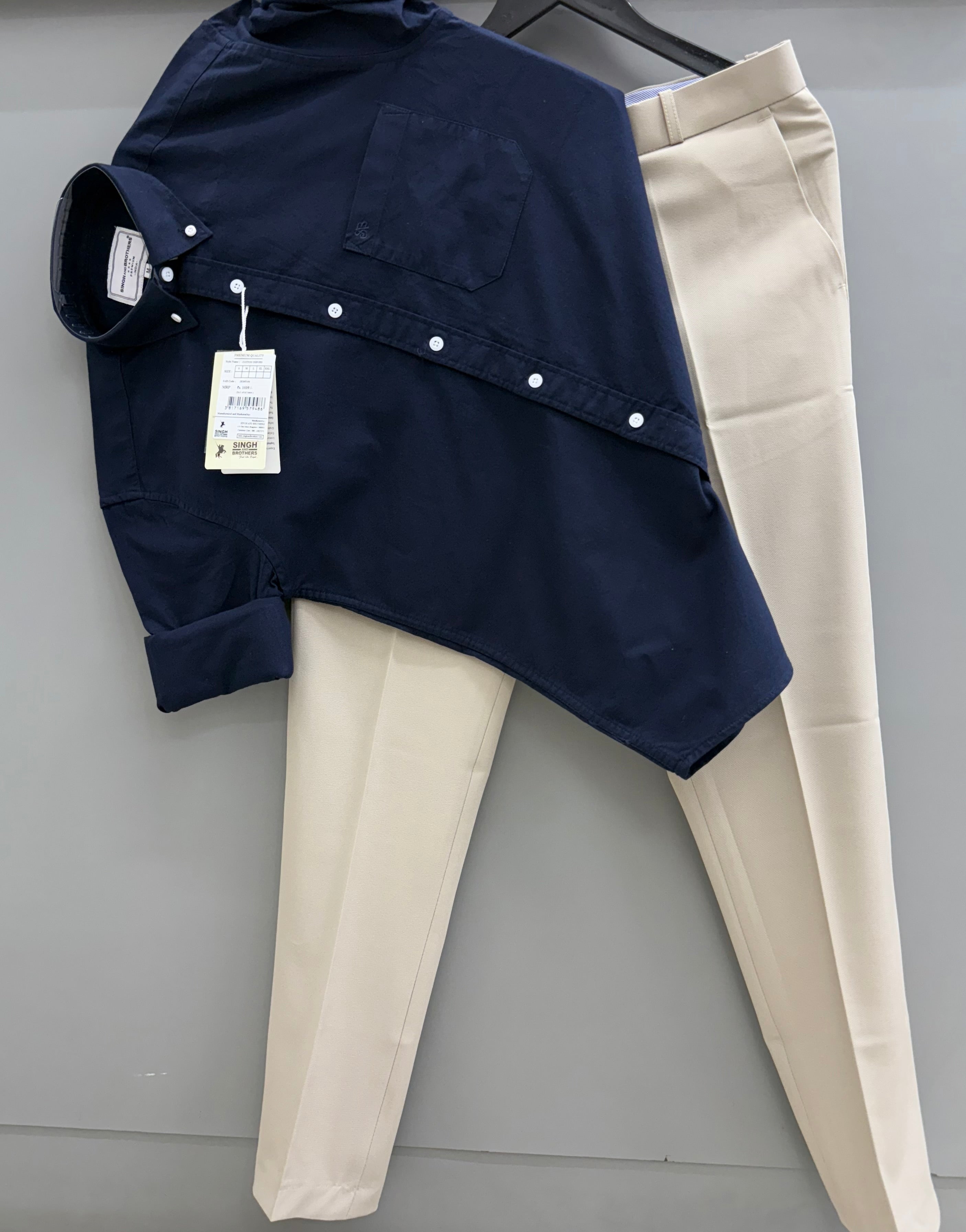 Cotton Oxford Shirt With Formal Pant