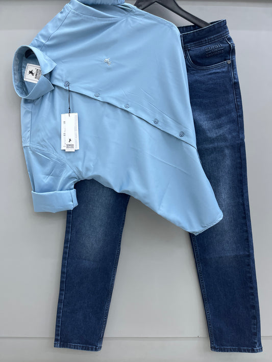 Partywear Shirt With denim jeans(Combo)