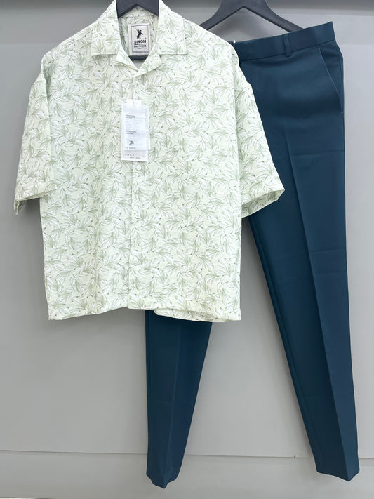 Half sleev Printed Shirt with Trouser Pant (Combo)