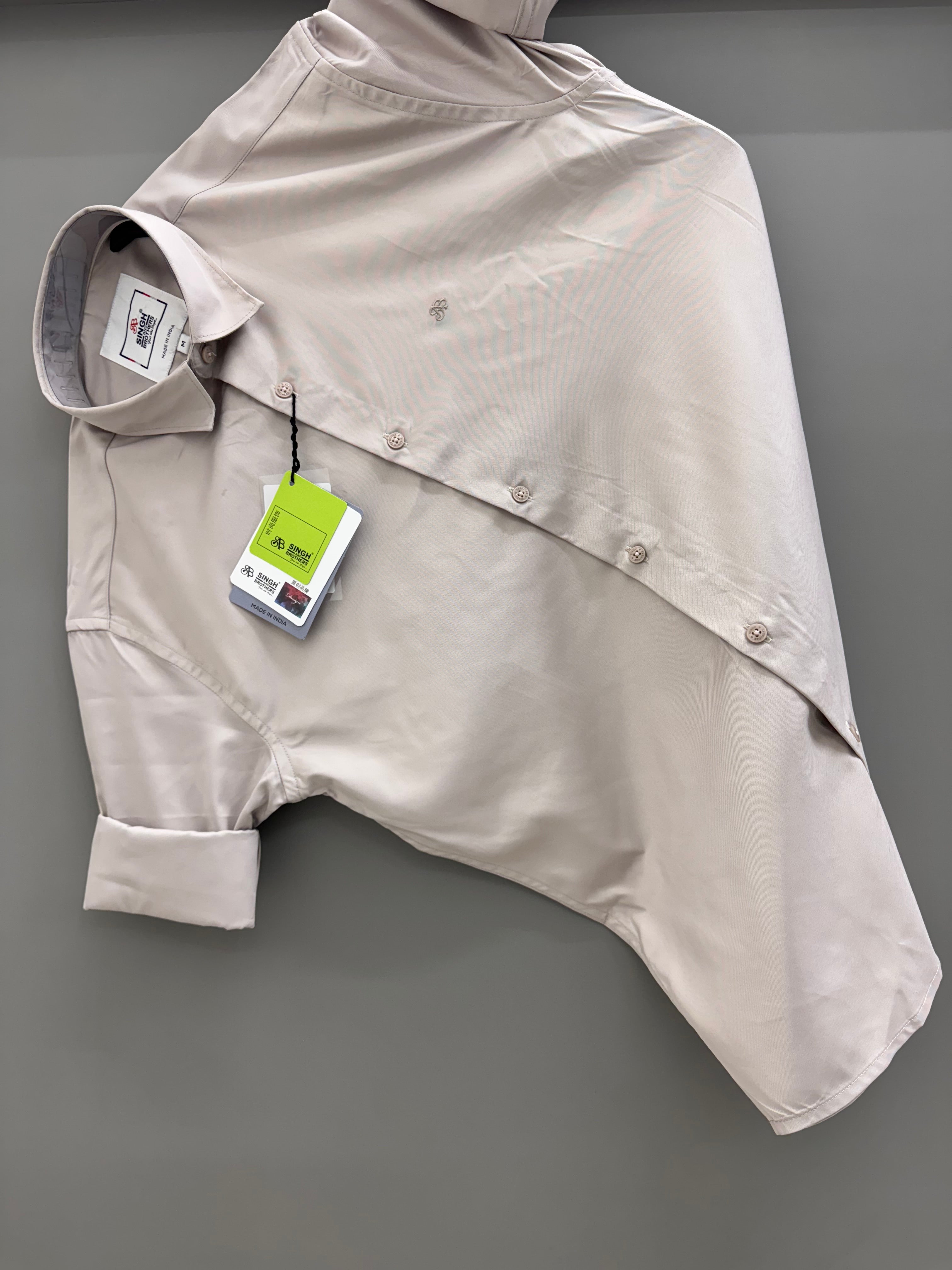 Partywear shirt light cream