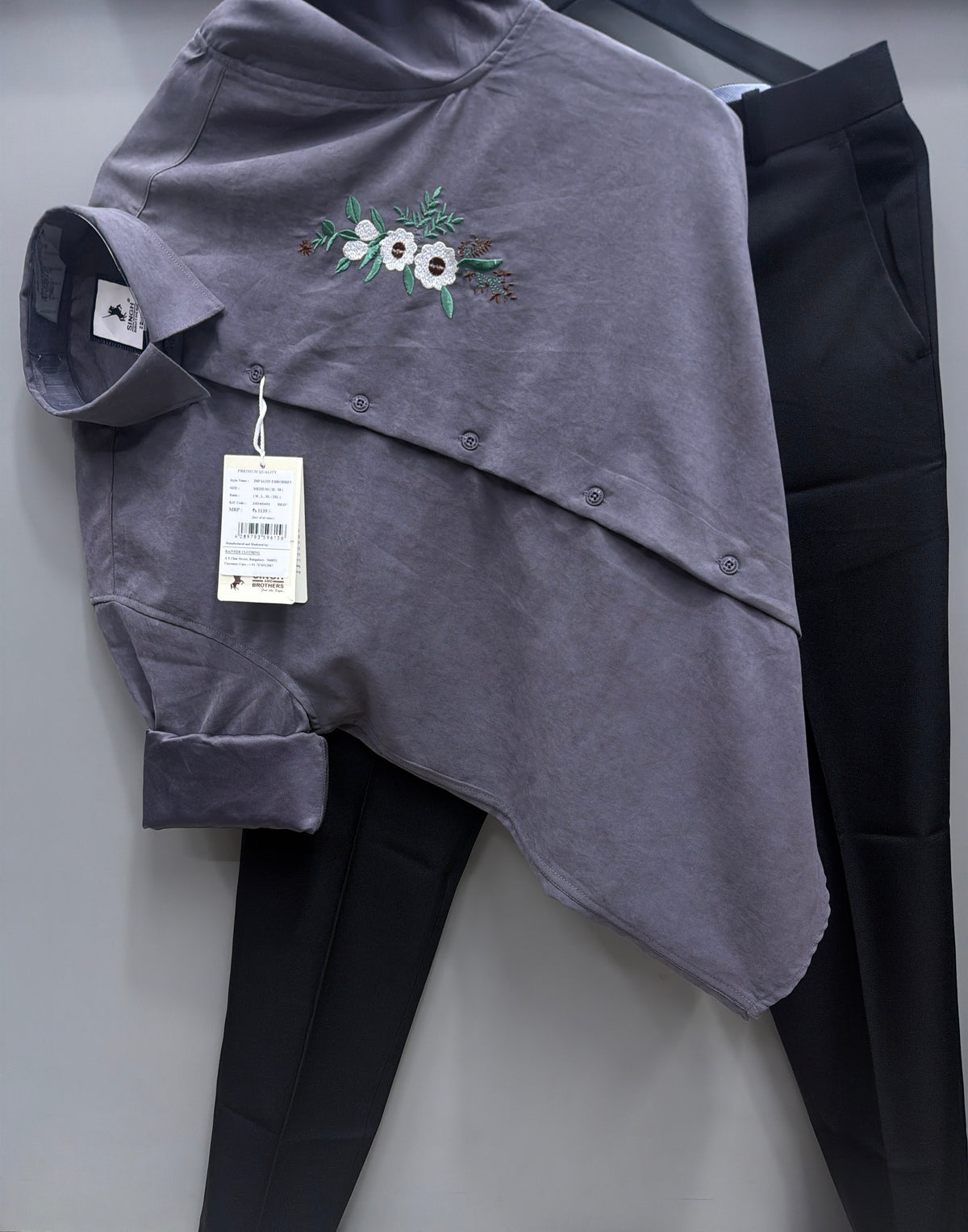 Embroidery Shirt With Trouser pant