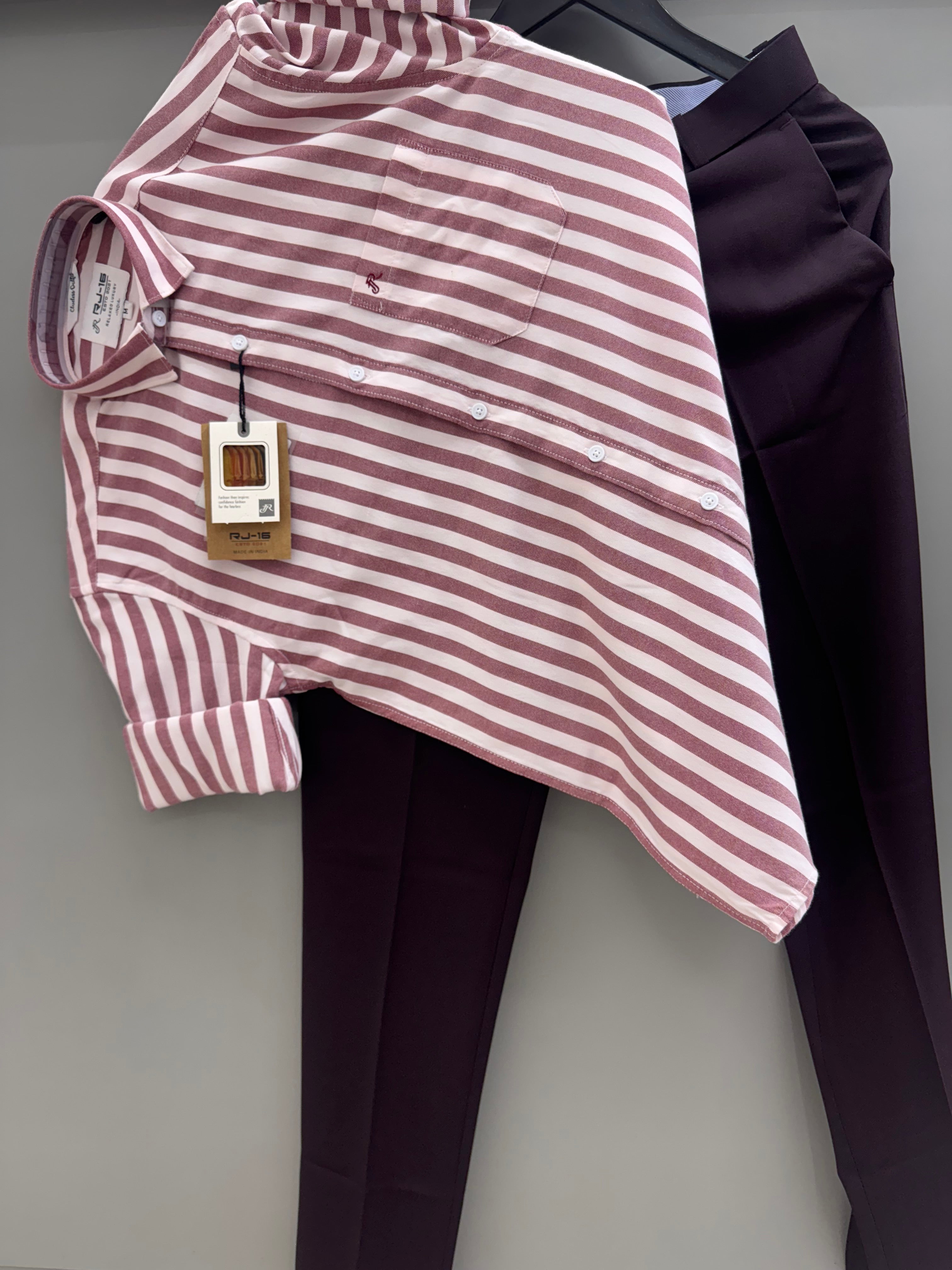 Strip Shirt With formal pant