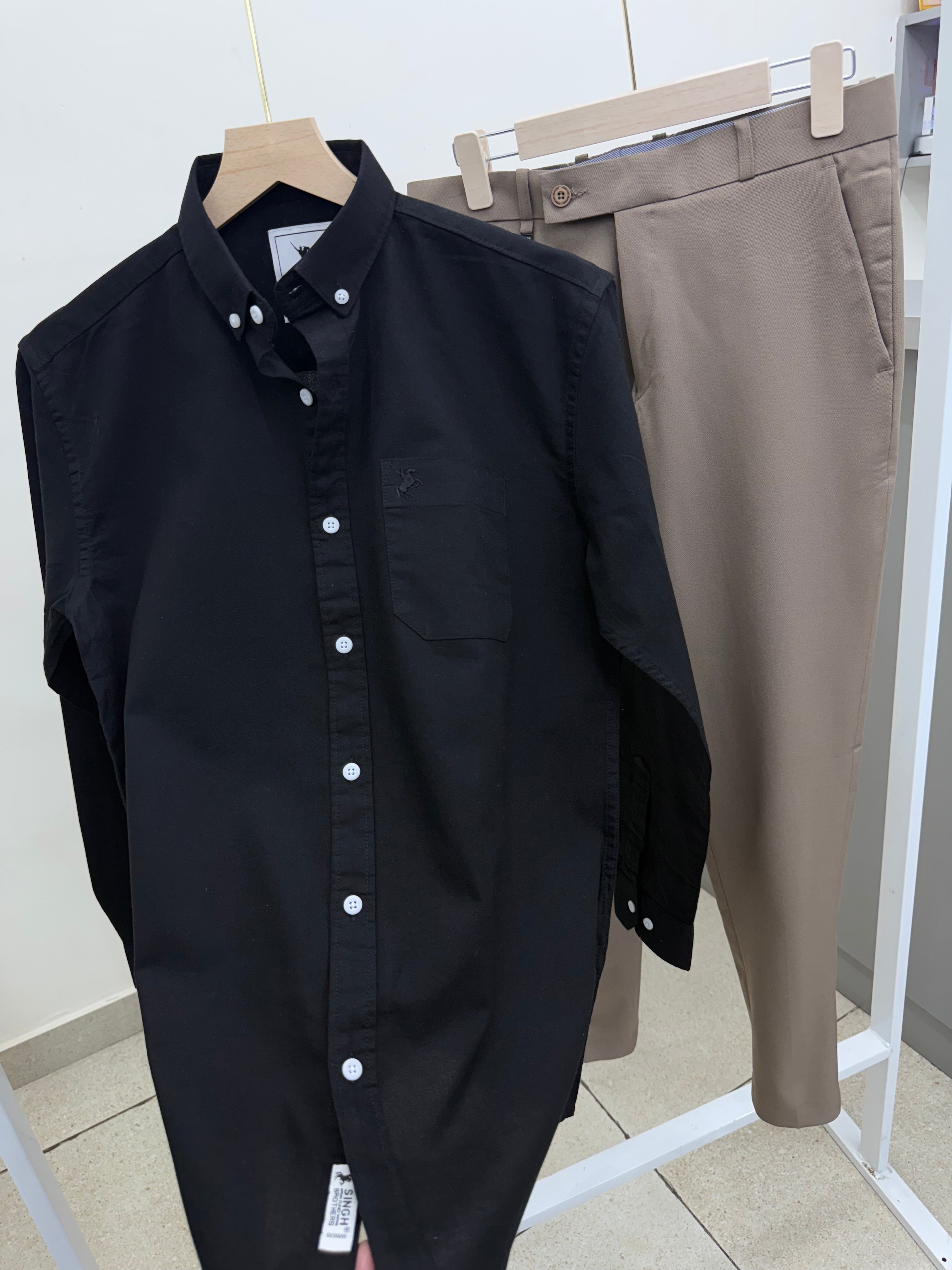 Cotton Oxford Shirt With Formal Pant