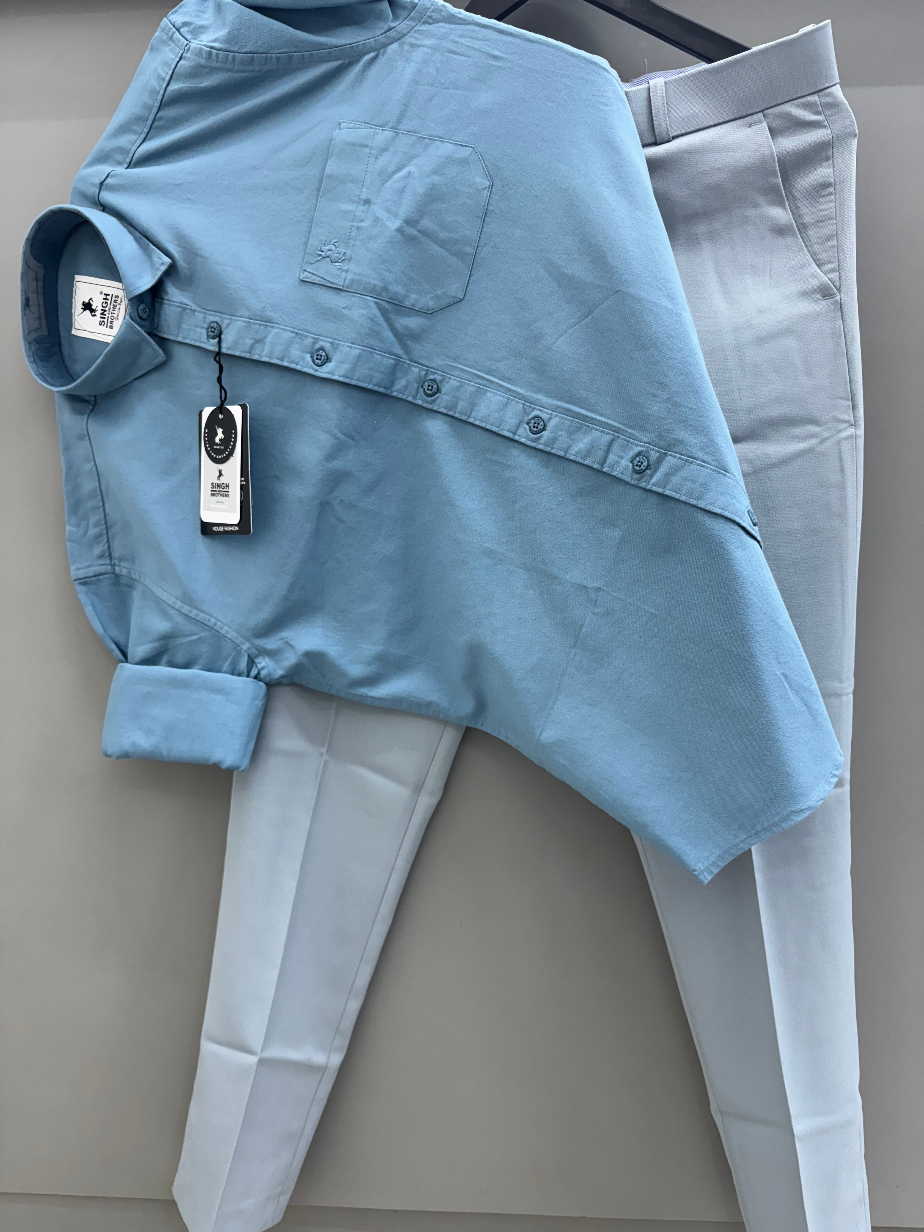 Cotton Oxford Shirt With Formal Pant