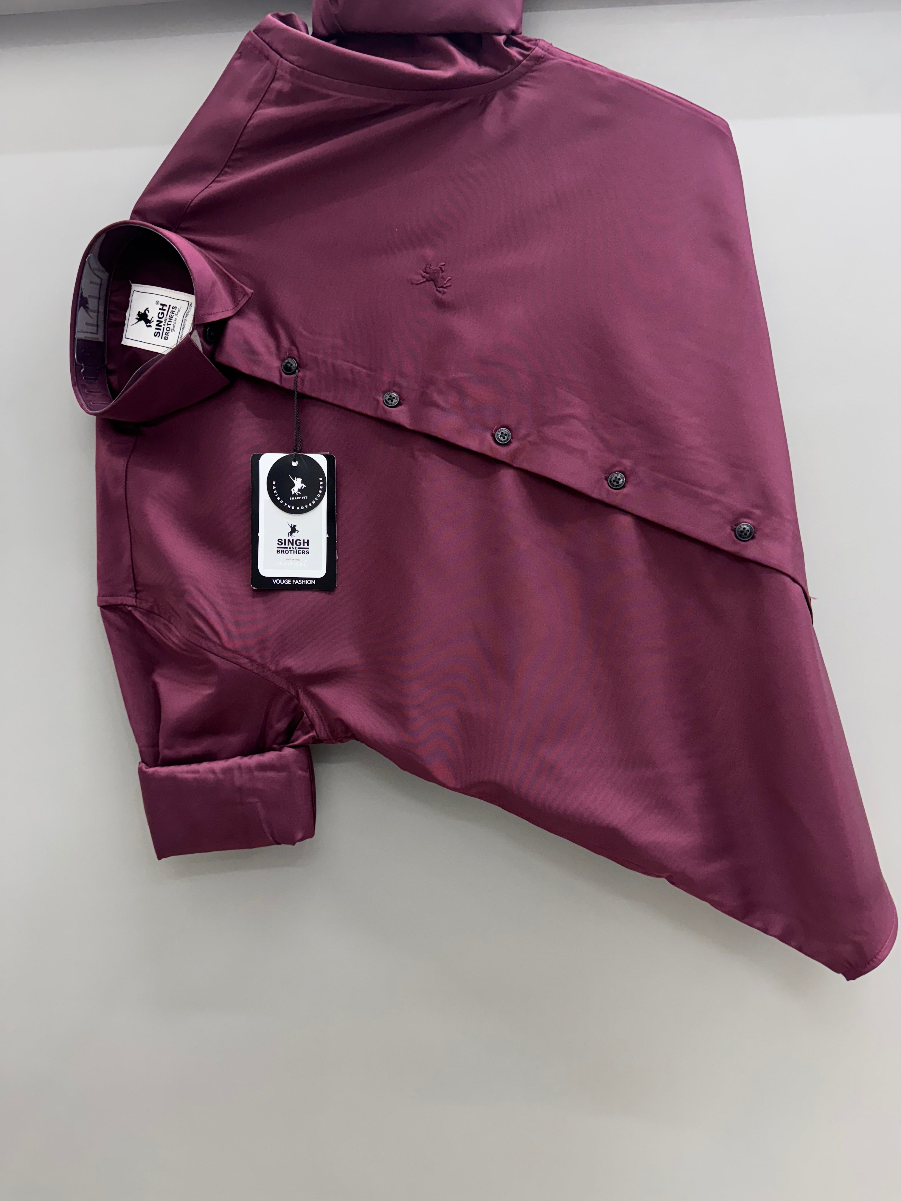 Partywear shirt maroon