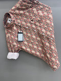 printed shirt red brown
