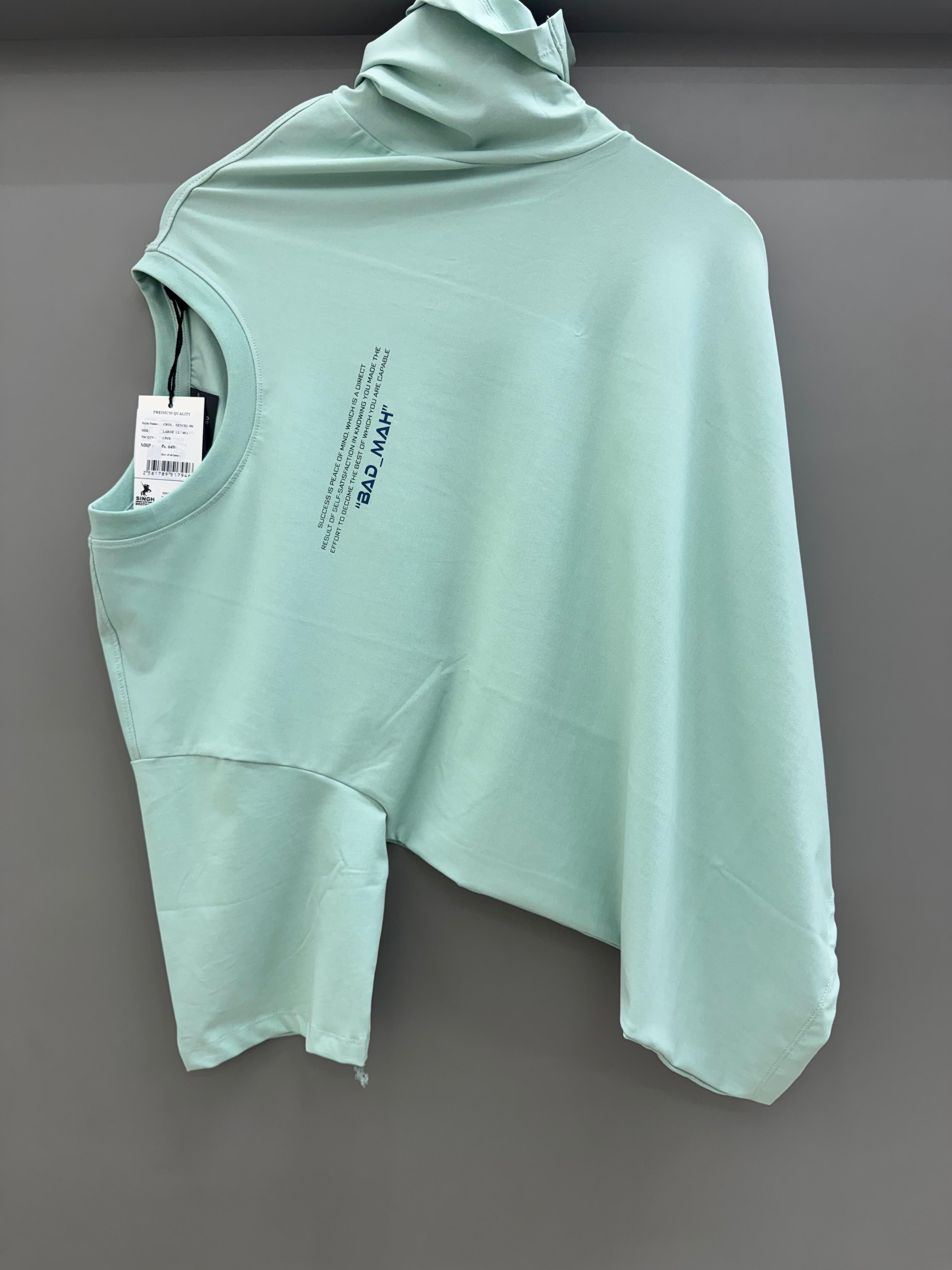 Drop Sholder Mint Printed T-shirts