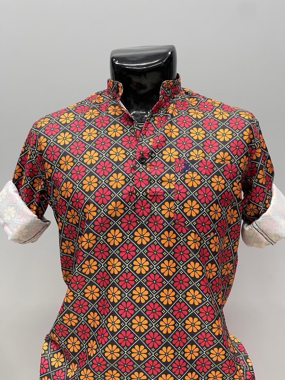 Flower Printed Short Kurta