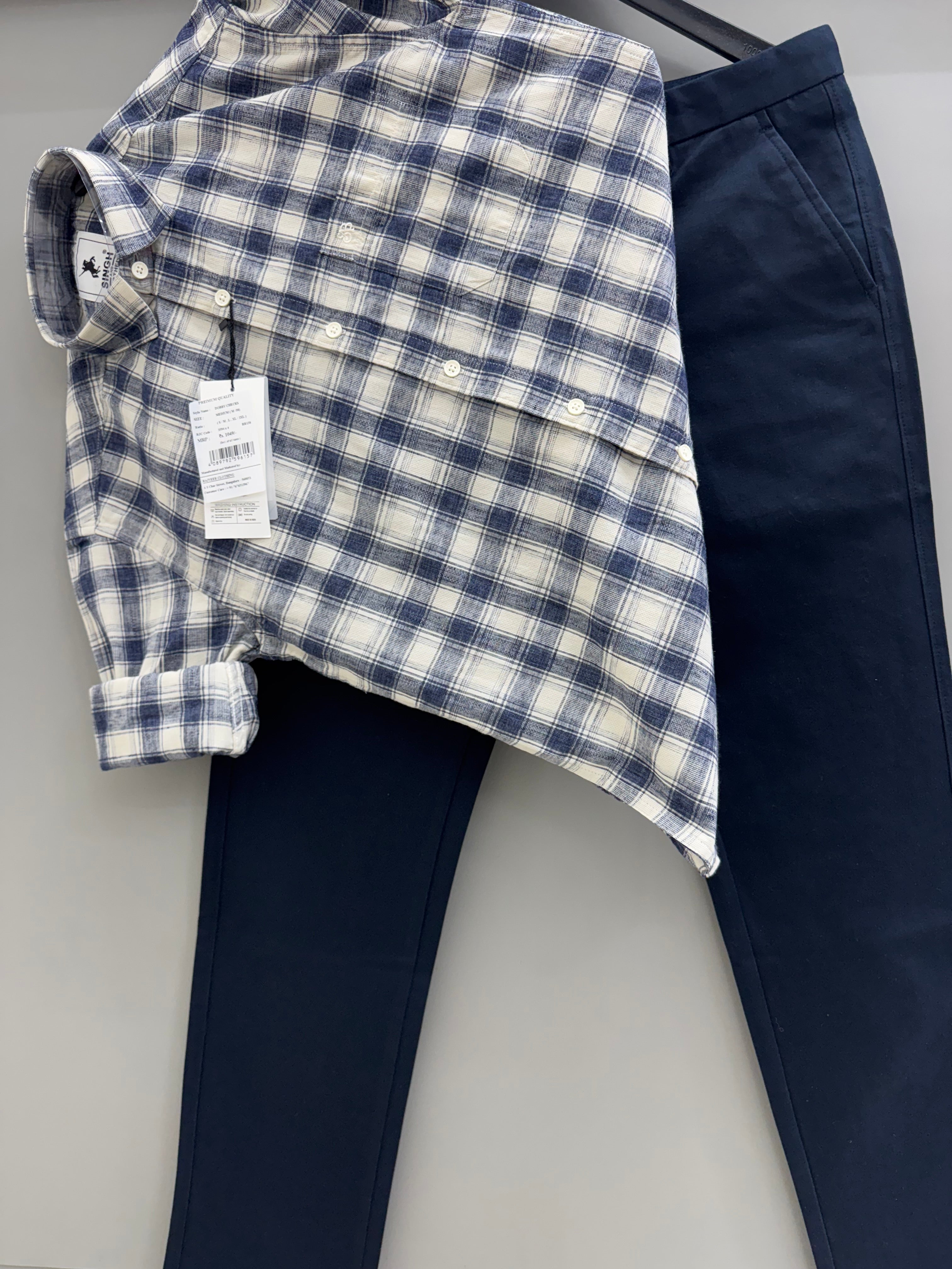 Check Shirt With cotton pant