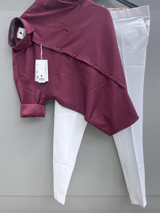 Partywear Shirt With Trouser (Combo)