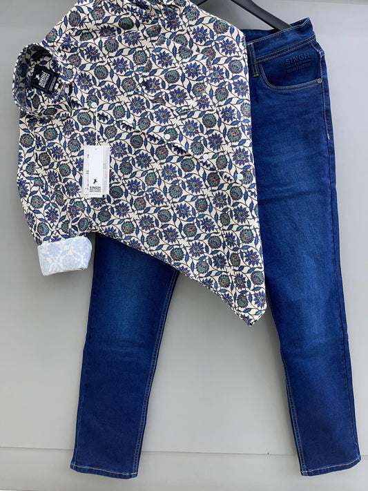 Printed Shirt with denim jeans (Combo)