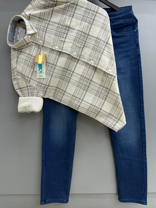 Checks Shirt With denim jeans