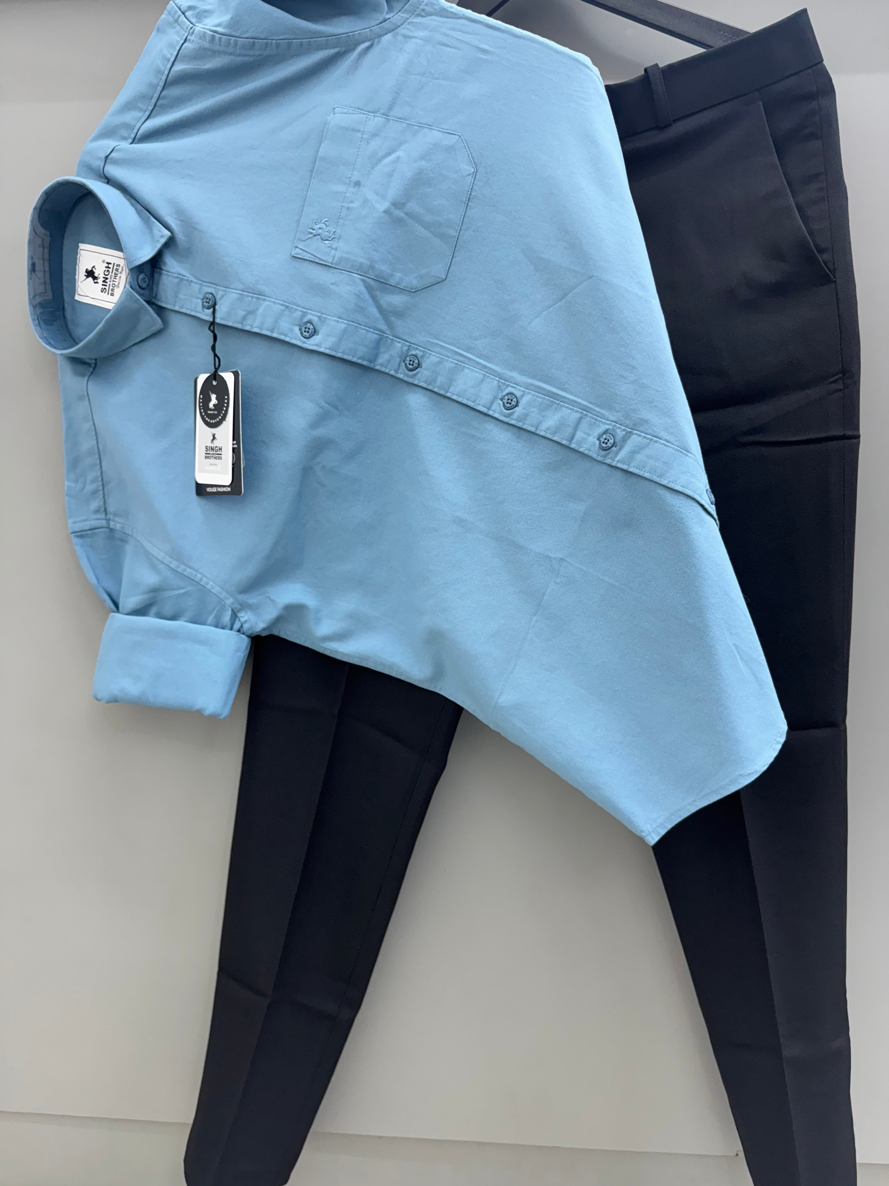 Cotton Oxford Shirt With Formal Pant